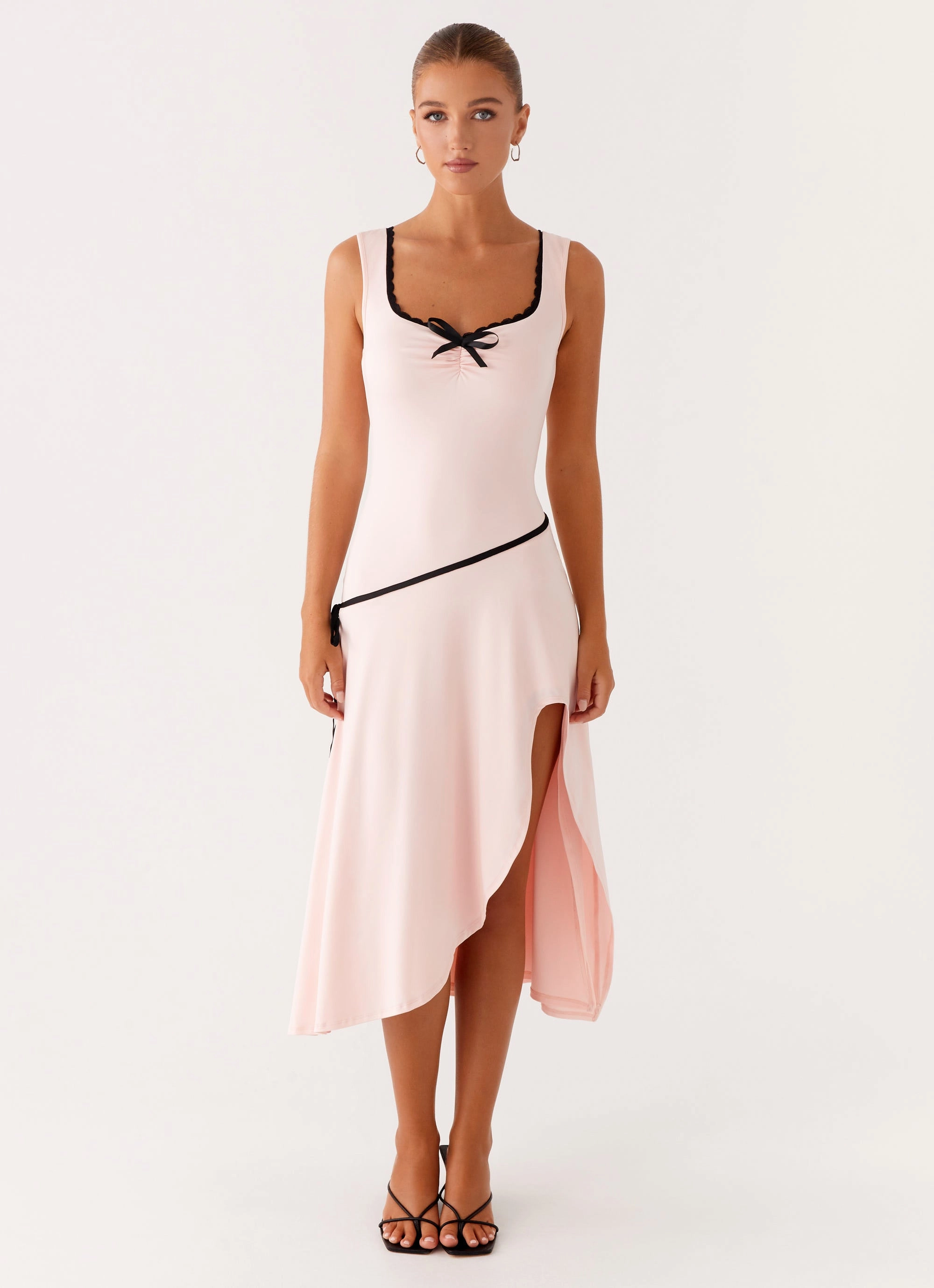Darlene Midi Dress - Pink Air Touch BiasCutSilhouette