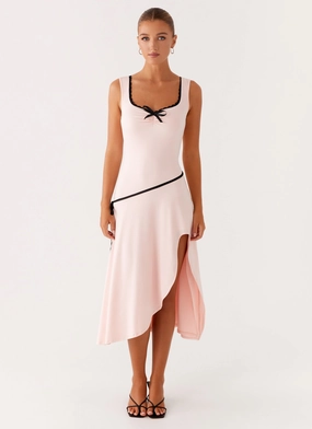 Darlene Midi Dress - Pink Air Touch BiasCutSilhouette