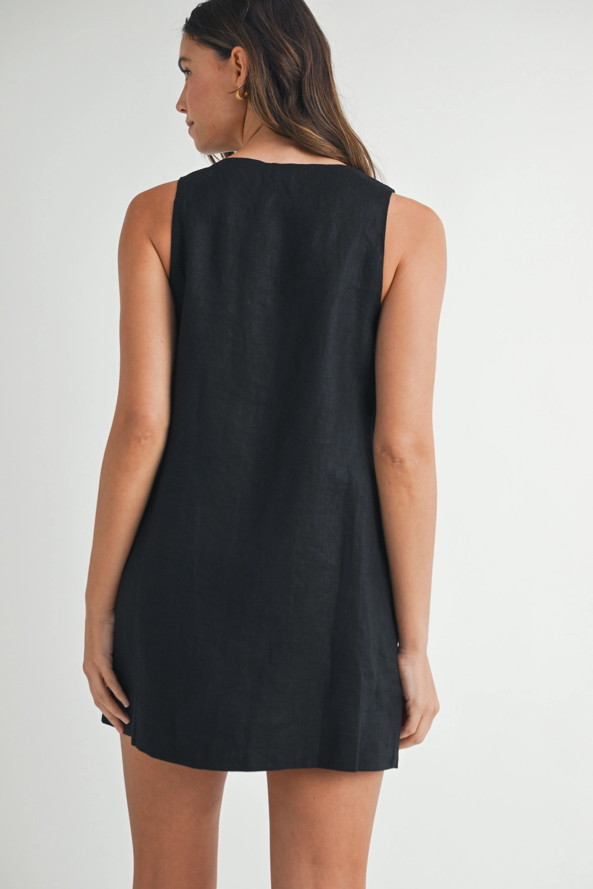 Eye Appeal Casual Pick STELLA BUTTON DETAIL MINI DRESS