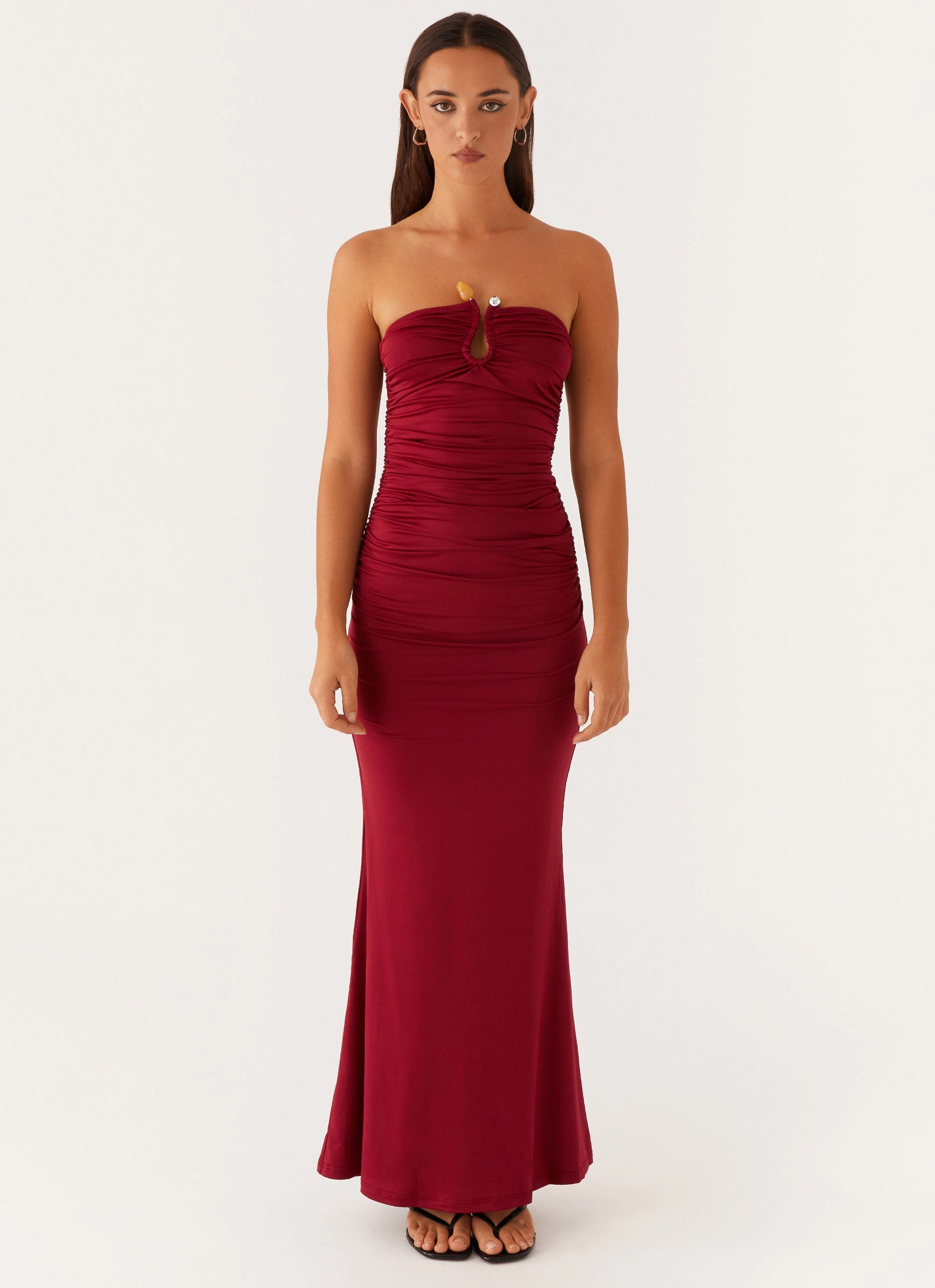 AntiFrayEdging Rudy Maxi Dress - Maroon