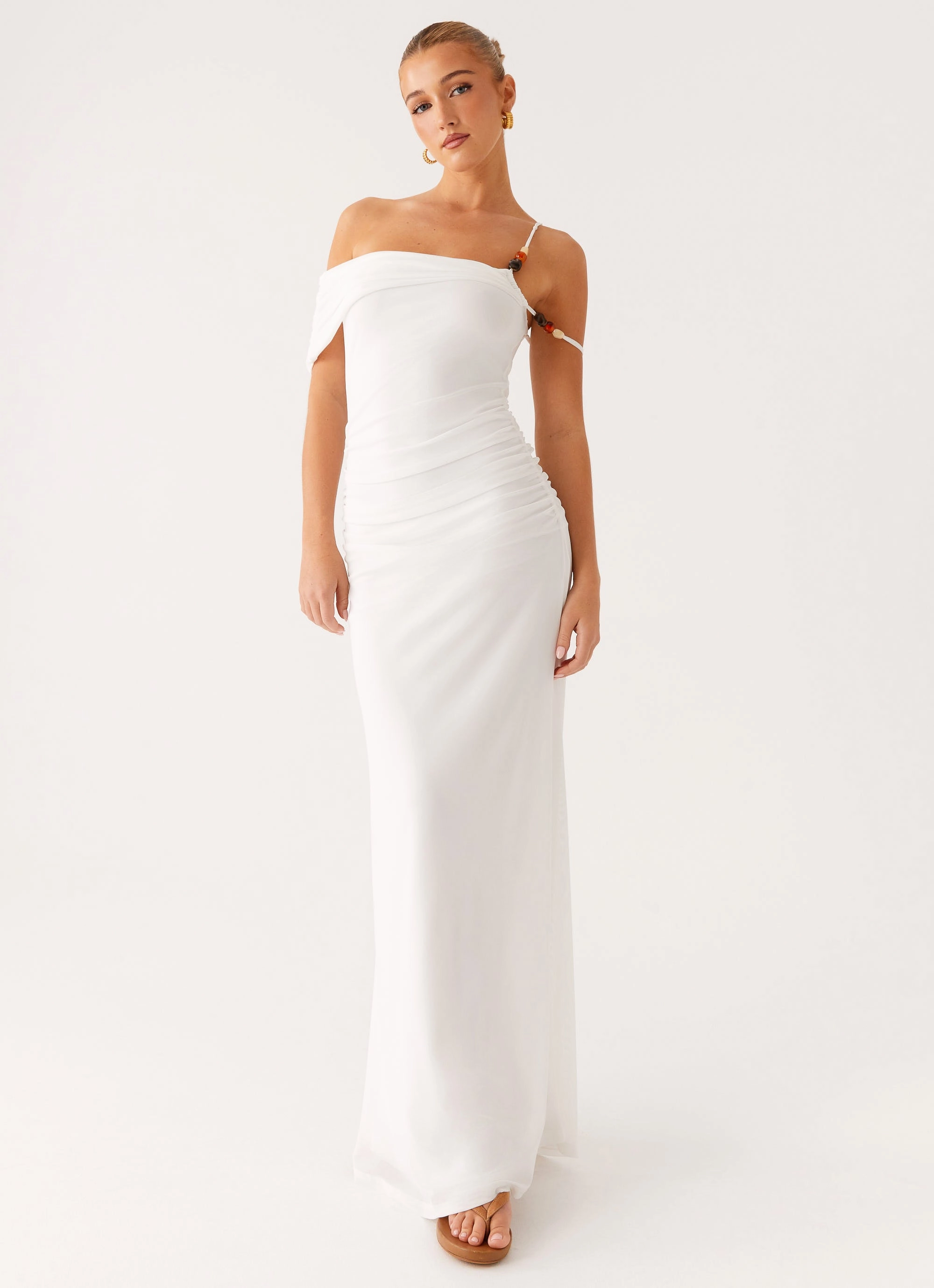 Conquer Maxi Dress - Off White Mood Flex