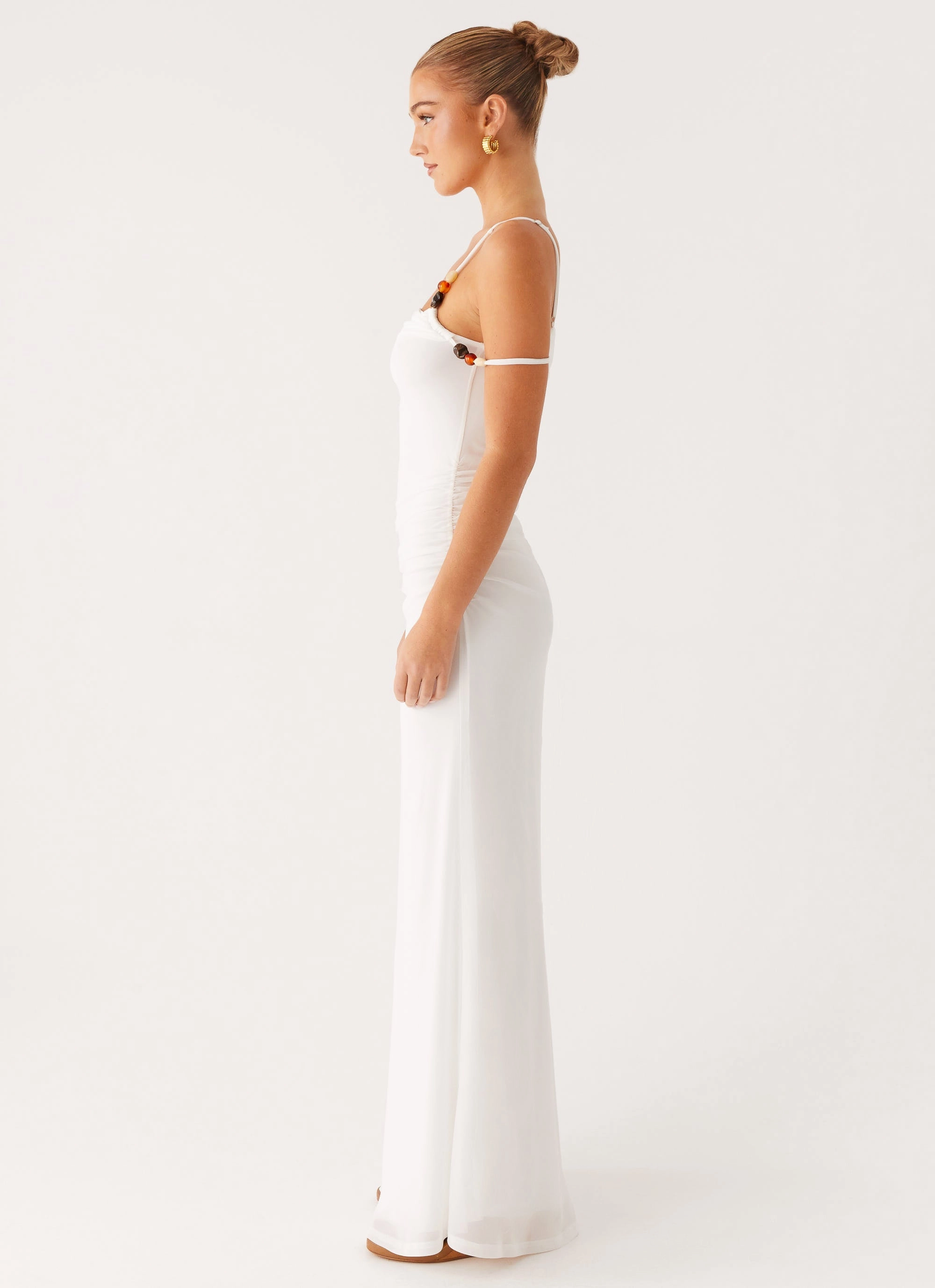 Satin Grace Conquer Maxi Dress - Off White