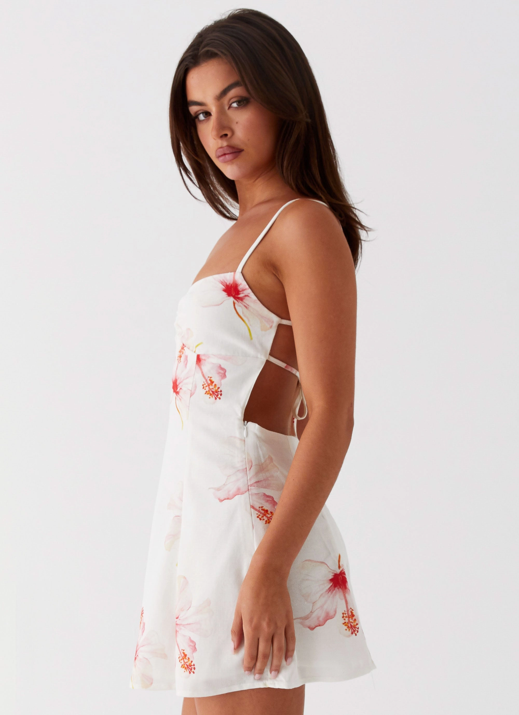 Isra Linen Mini Dress - Camellia Versatile Style Wear