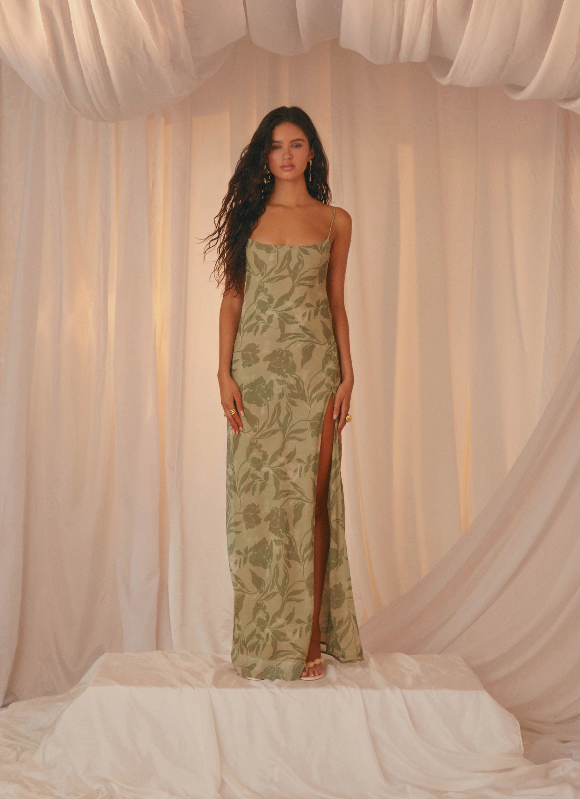 Cozy Feel Alouette Maxi Dress - Jade Fern
