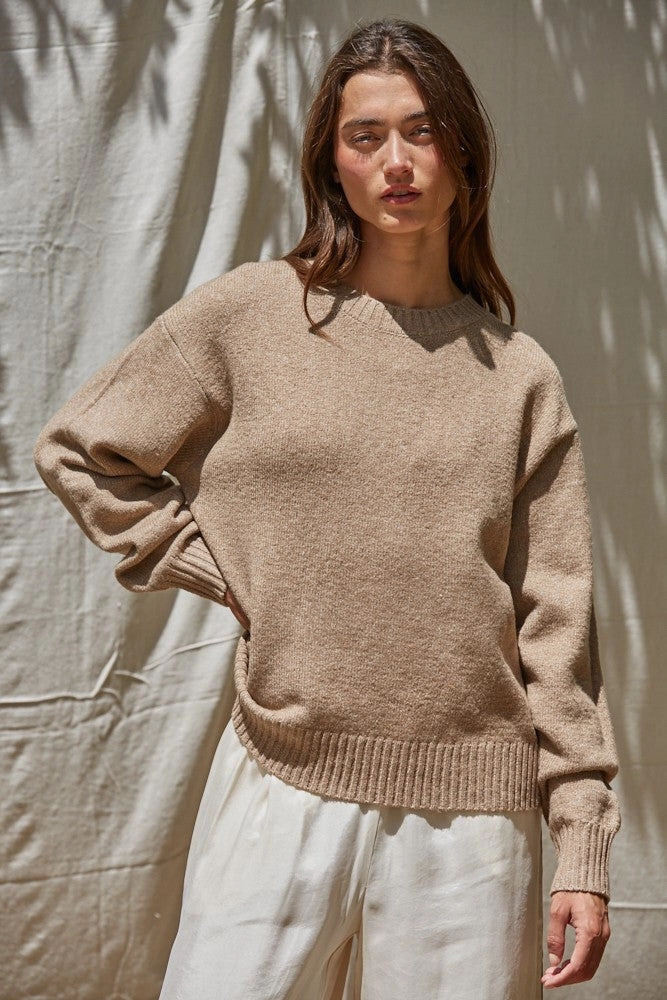 Essential Warmth Everyday Chic Desiree Pullover Sweater - Mocha