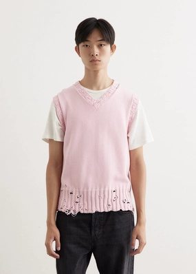 Smart Look Destroyed Knit Vest