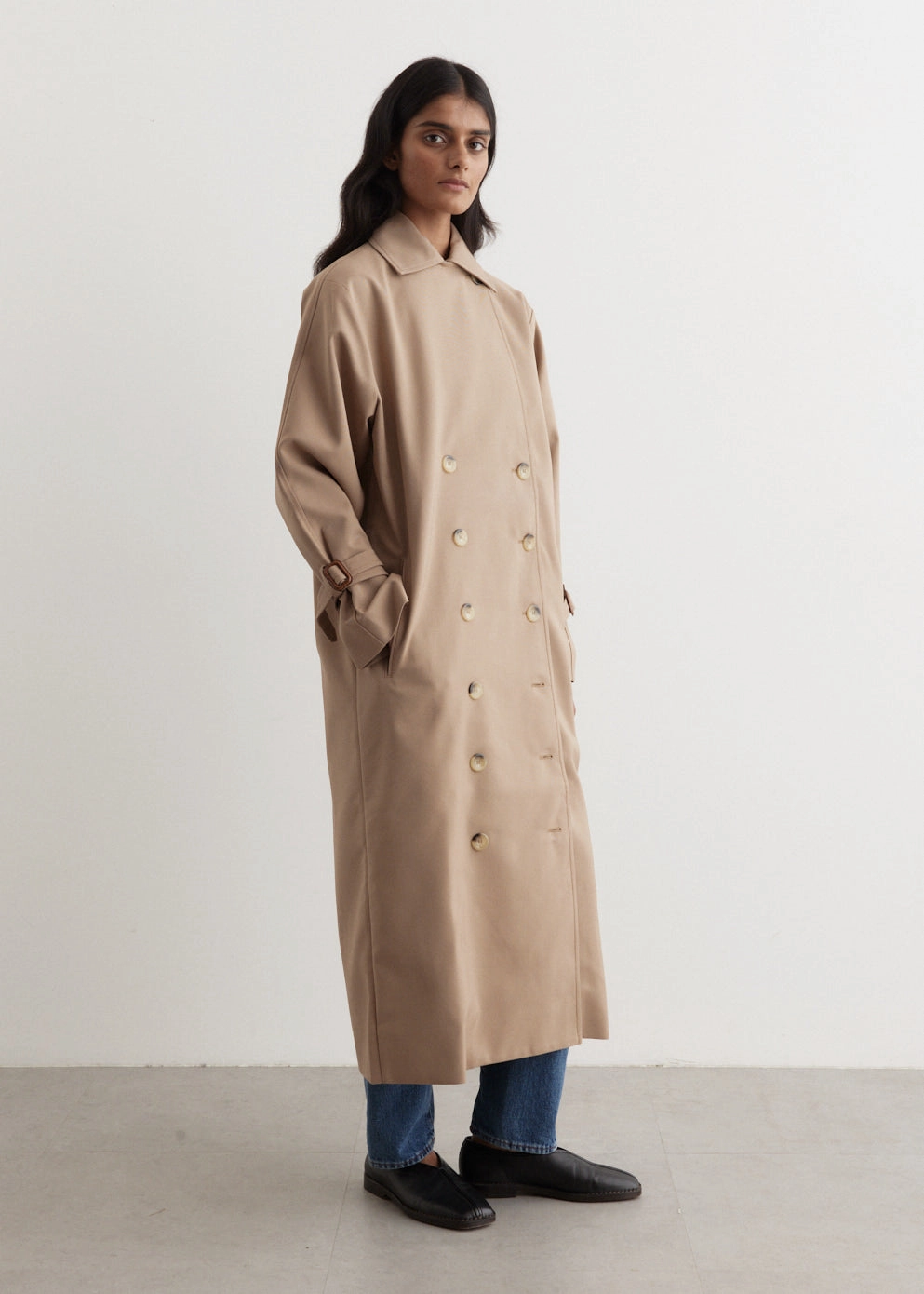 Breathable Material Signature Trench Coat