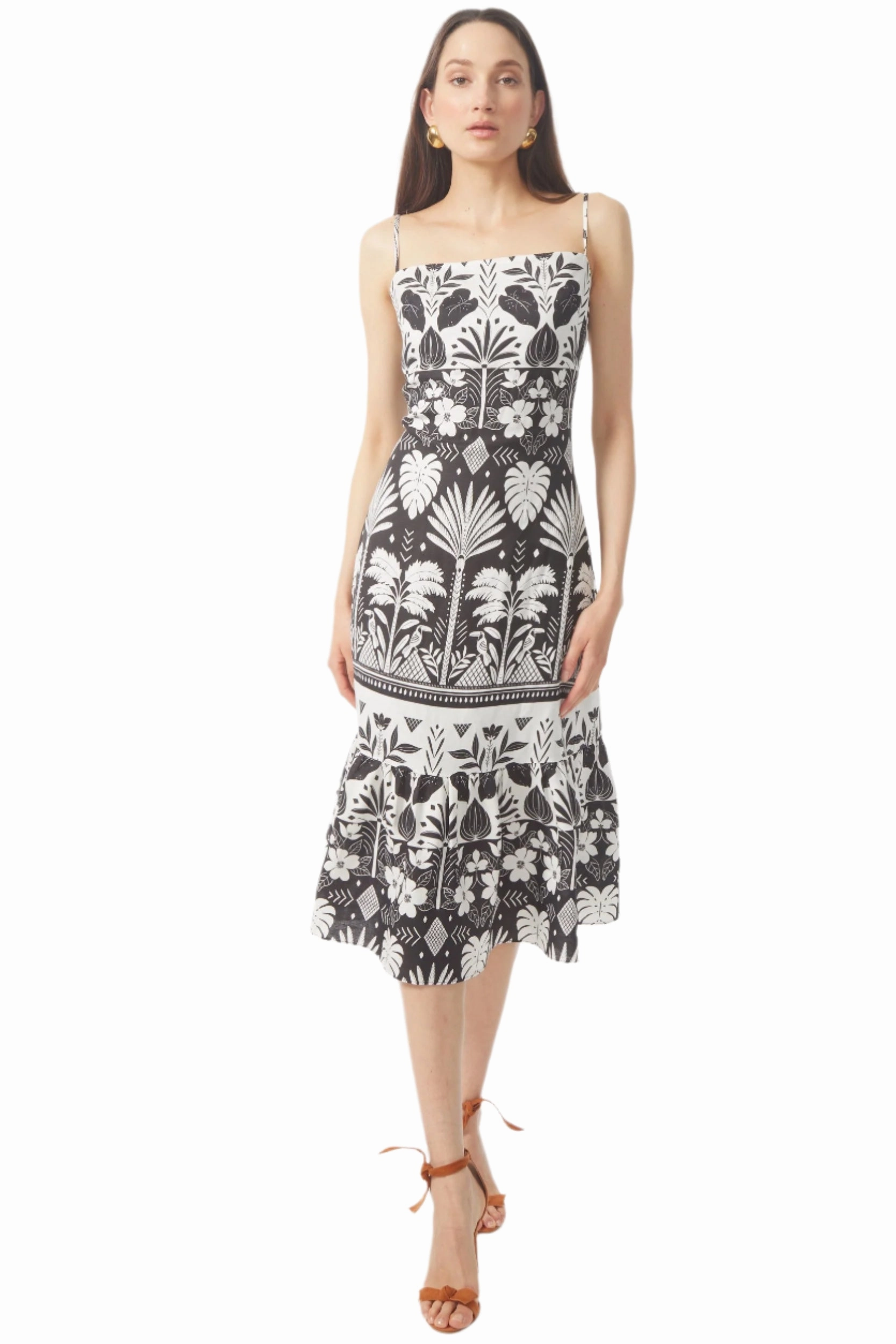 Devora Dress in Moroccan Shadow Print Charming Comfort