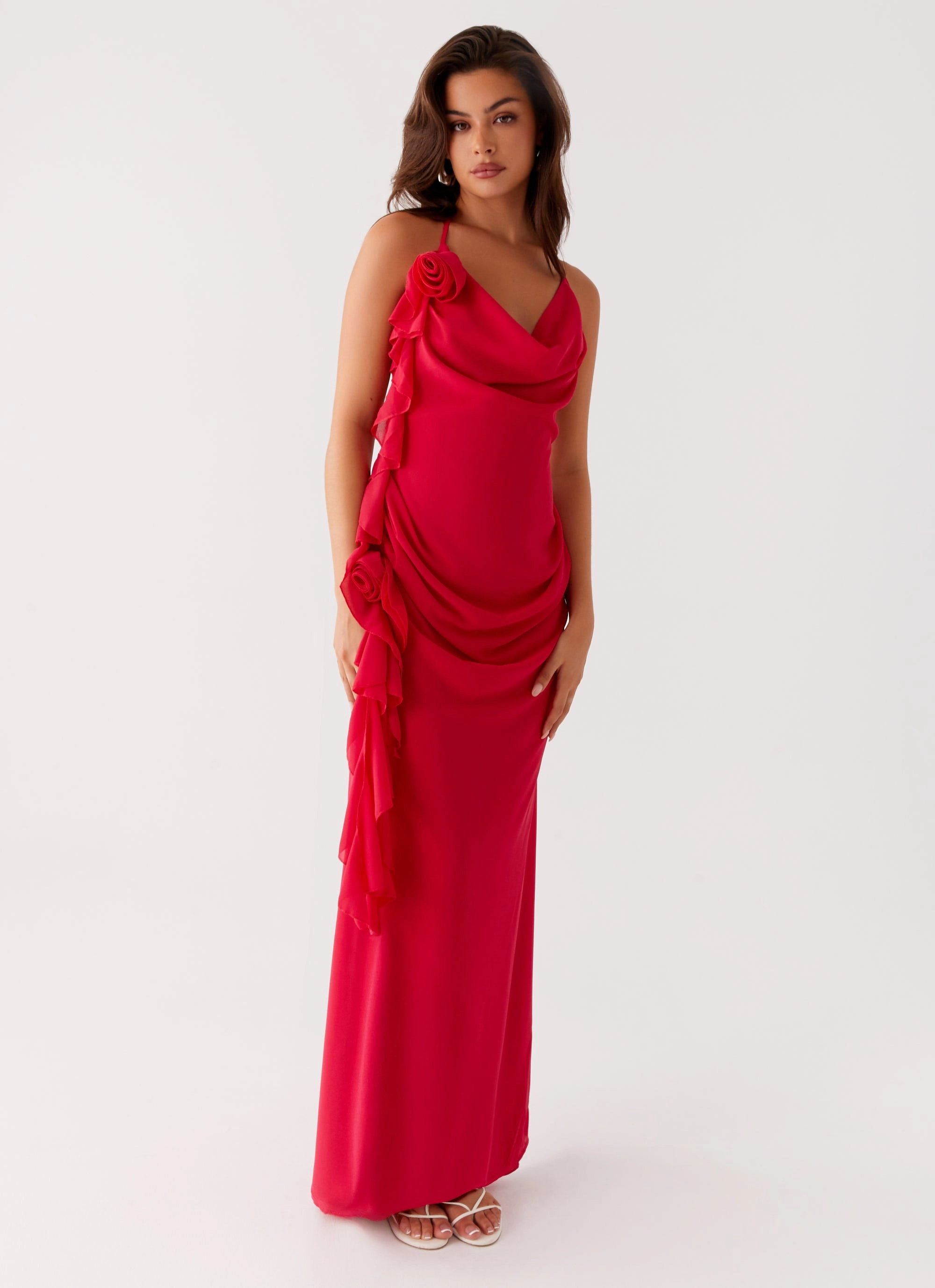 Diedre Rose Strappy Maxi Dress - Raspberry Fall Ready Casual Style Wear