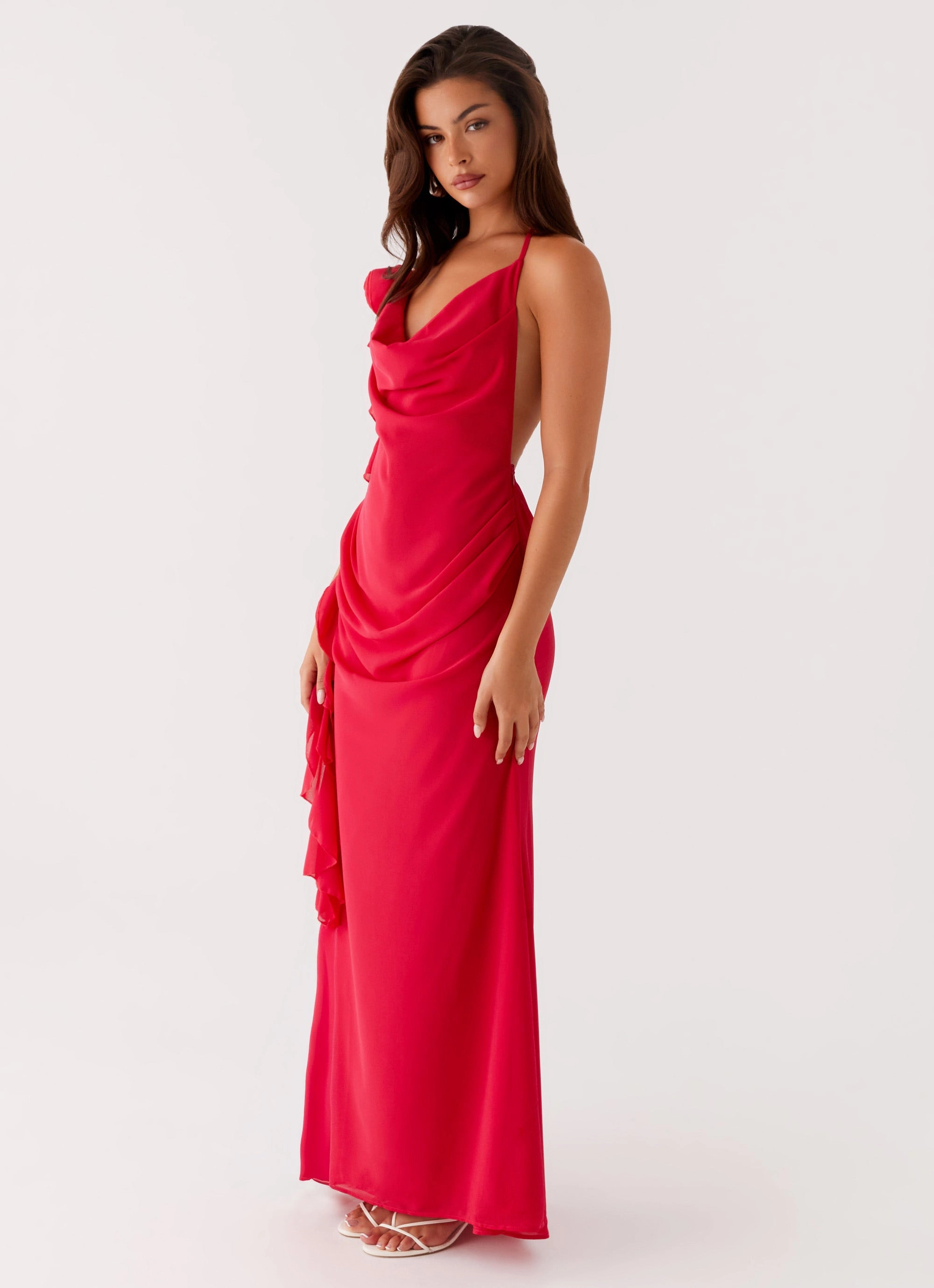Diedre Rose Strappy Maxi Dress - Raspberry Date Ready