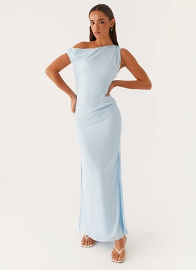 Dinner Date Maxi Dress - Blue Air Touch