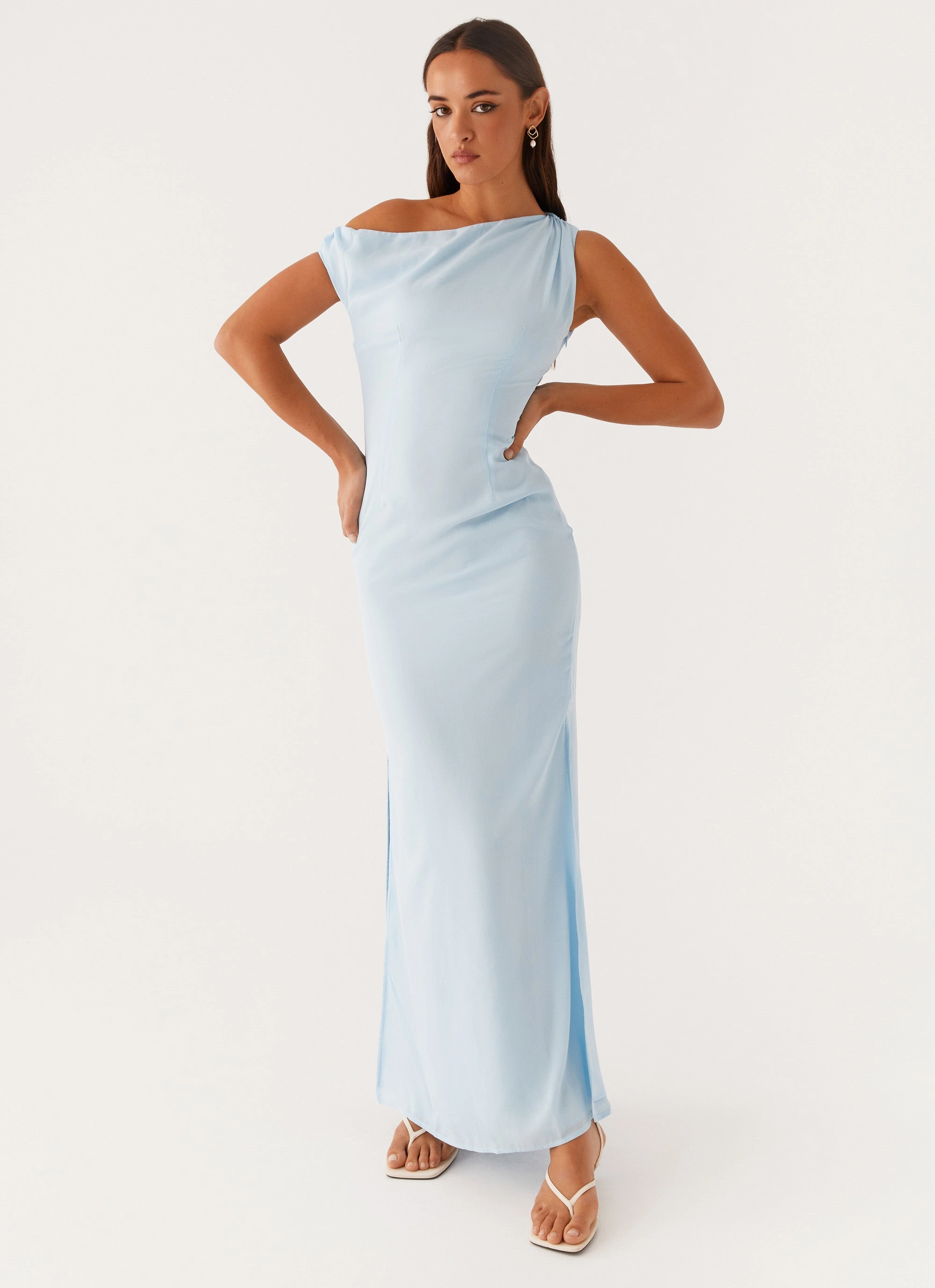 Dinner Date Maxi Dress - Blue Air Touch