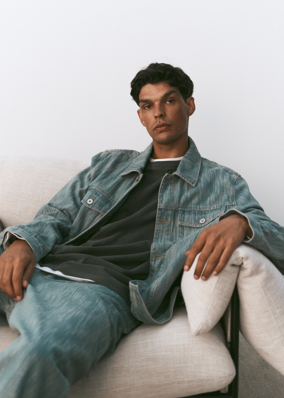 Dragline Textured Trucker Jacket Stand Up Collar Laser Cut Airflow Vents