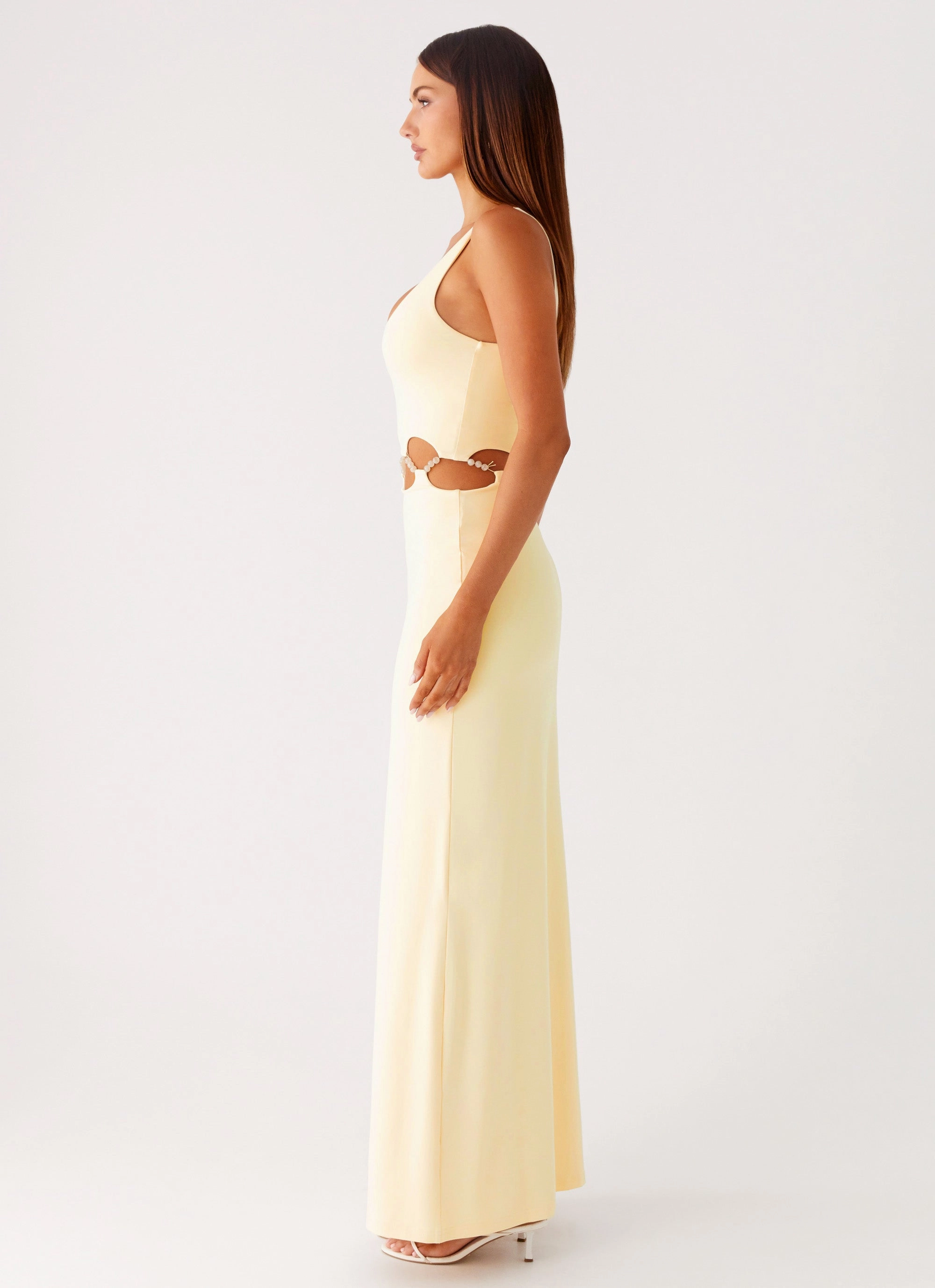 Effortless Wear Effortless Fit Dreamboat Beaded Maxi Dress - Yellow