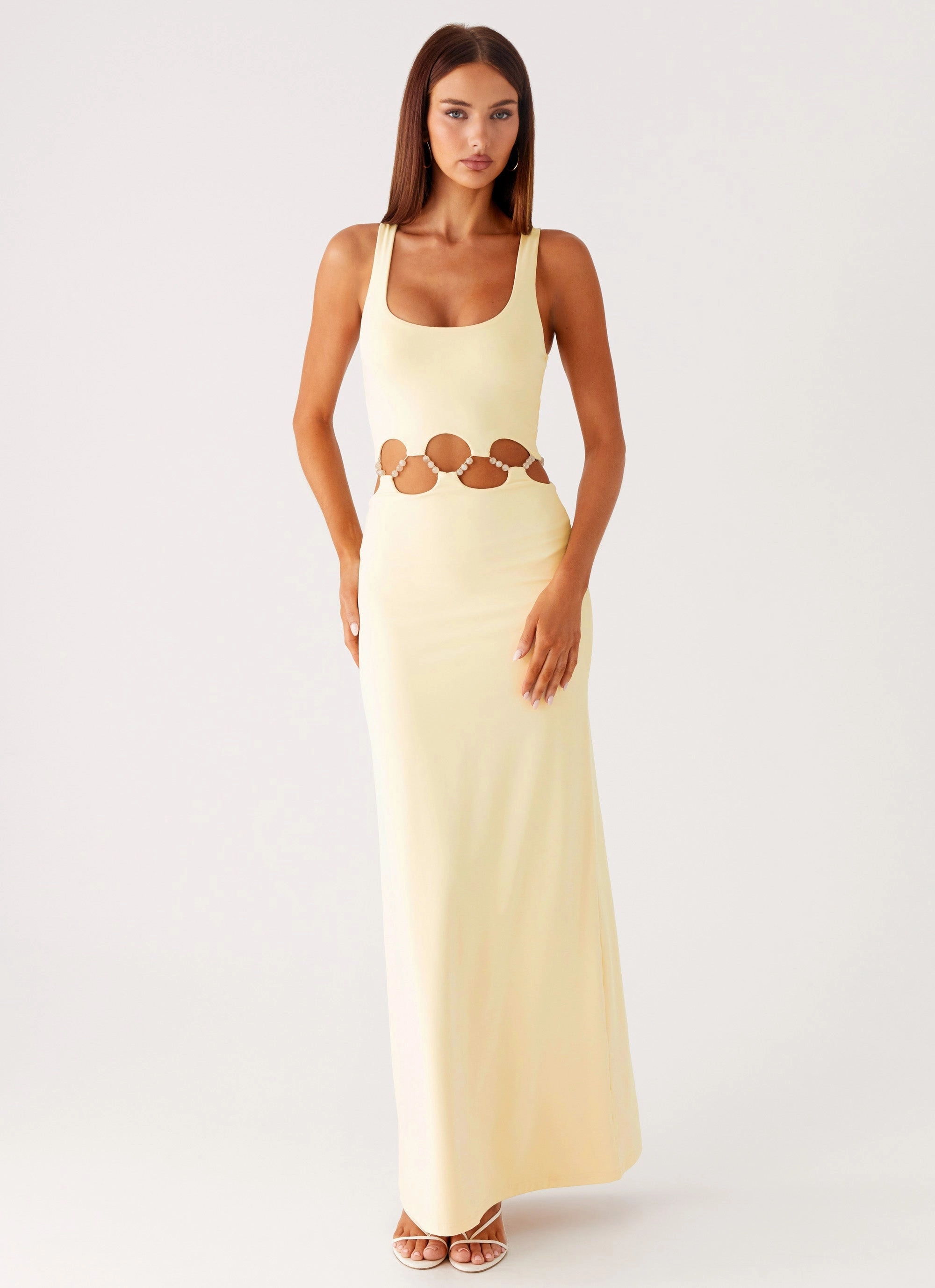 Dreamboat Beaded Maxi Dress - Yellow Quick Match