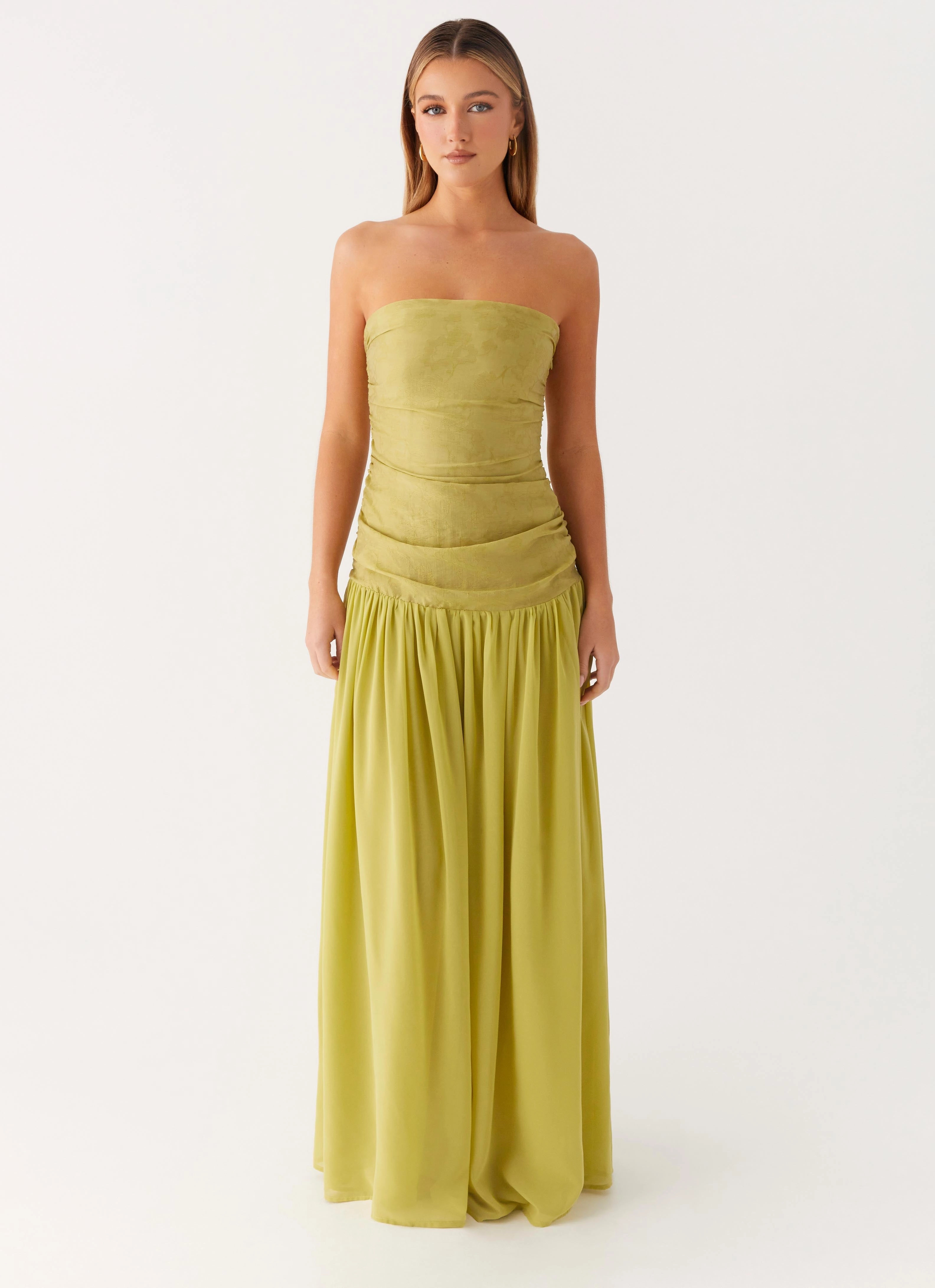Dreamer Maxi Dress - Lime Zest Basic Cool Family Joy
