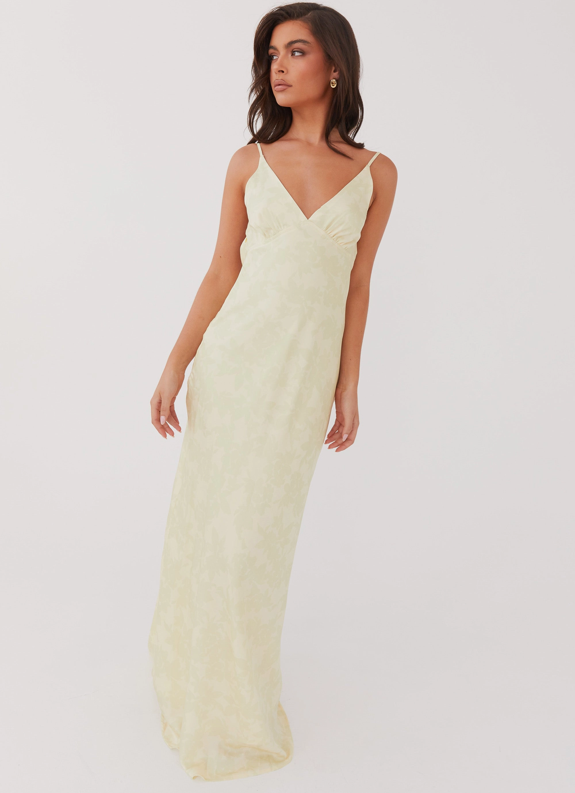 Sorrento Sun Maxi Dress - Yellow Floral Cool Texture Soft Tones