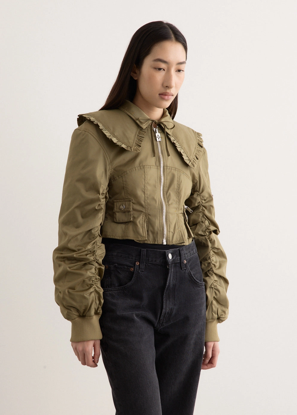 Duchesse Nylon Fitted Jacket Cozy Fit