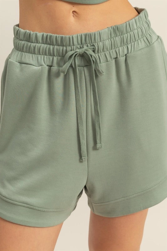 Quick Dry Technology Solstice Elasticized Waist Loose Sweat Shorts