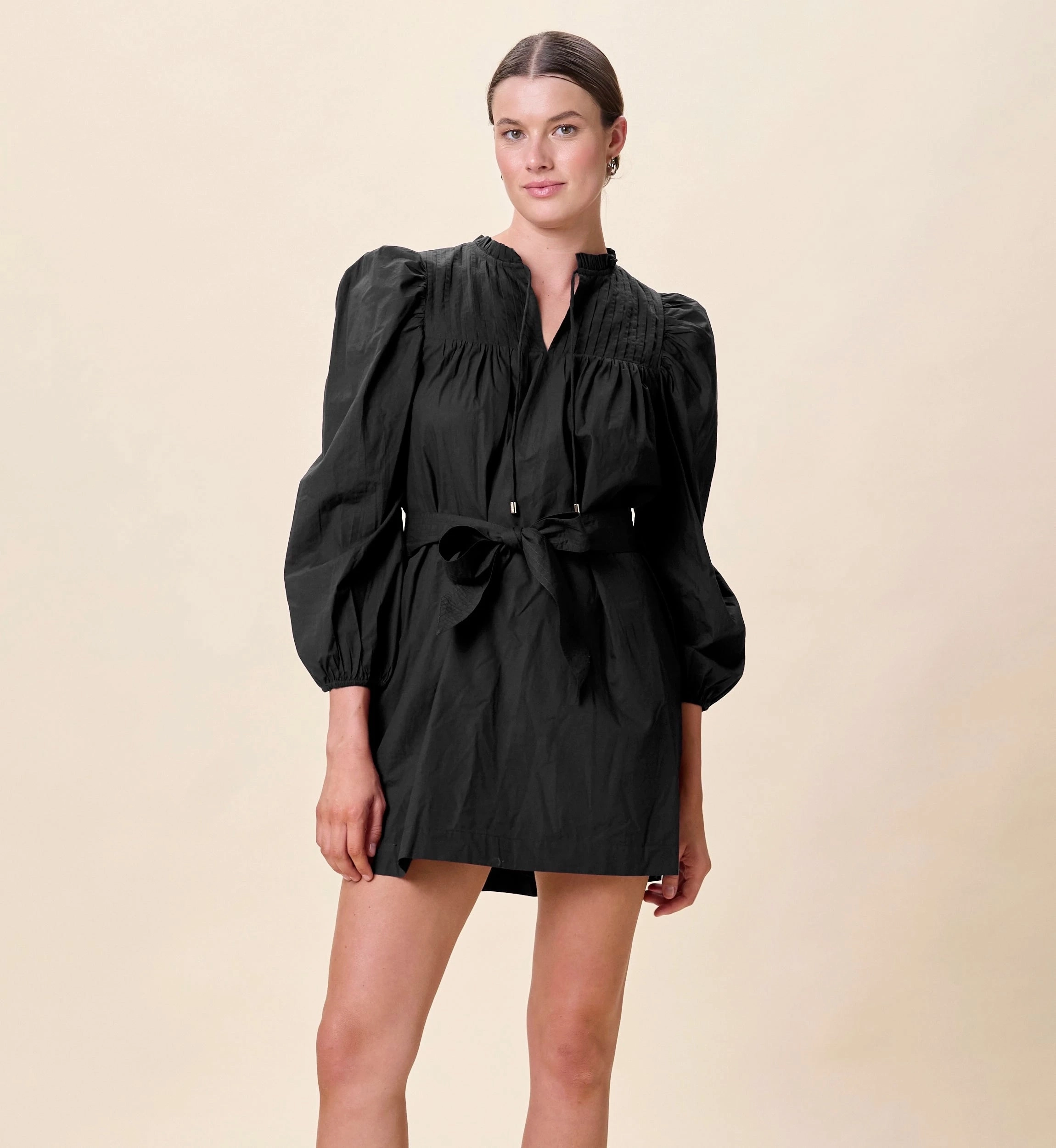 Versatile Comfort Wear Ivana Mini Dress | Black