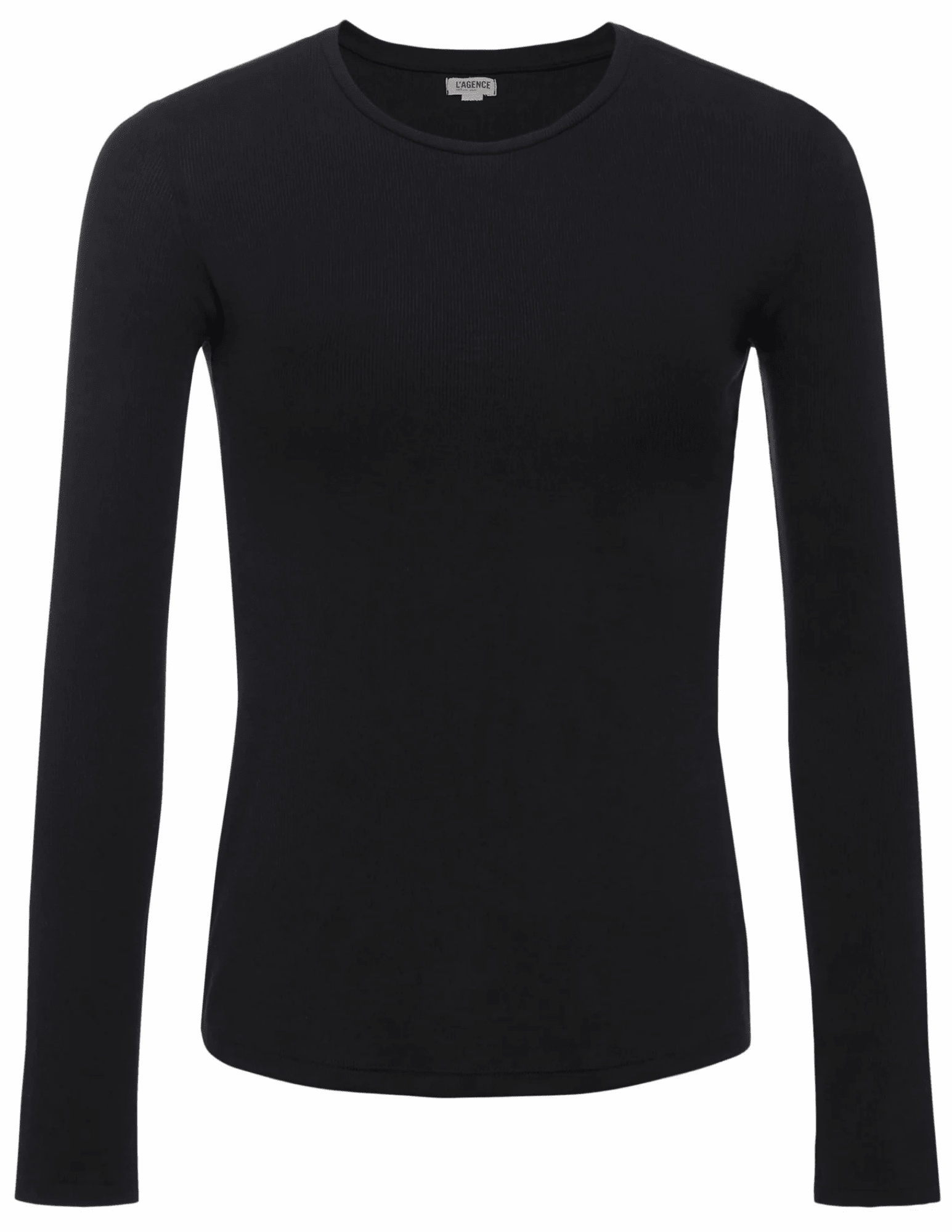 Plus size clothing graduation L'Agence Tess Micro Modal Crew Neck Long Sleeve Tee