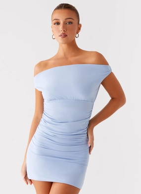Lilosa Mini Dress - Blue Stretchable