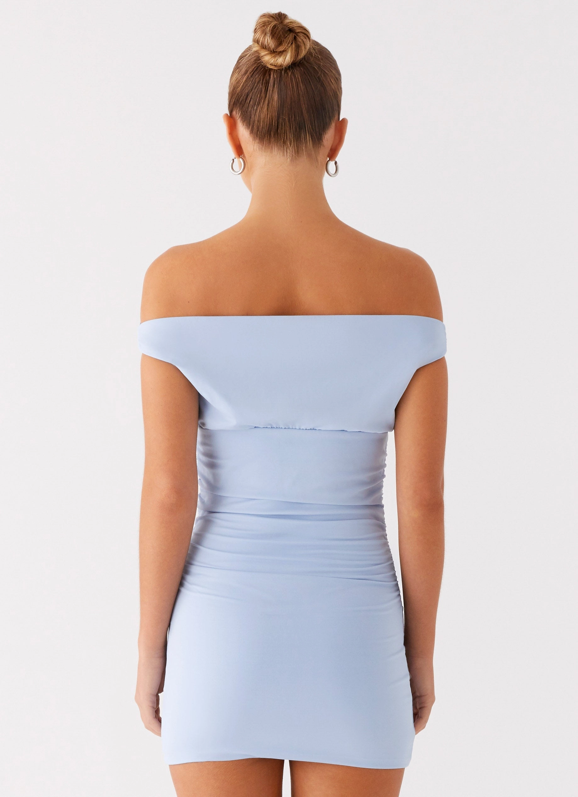 Textured Surface Lilosa Mini Dress - Blue