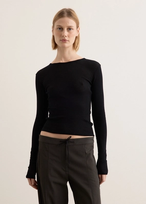 Non Chafing Fabric Baby Wool Long Sleeve Top