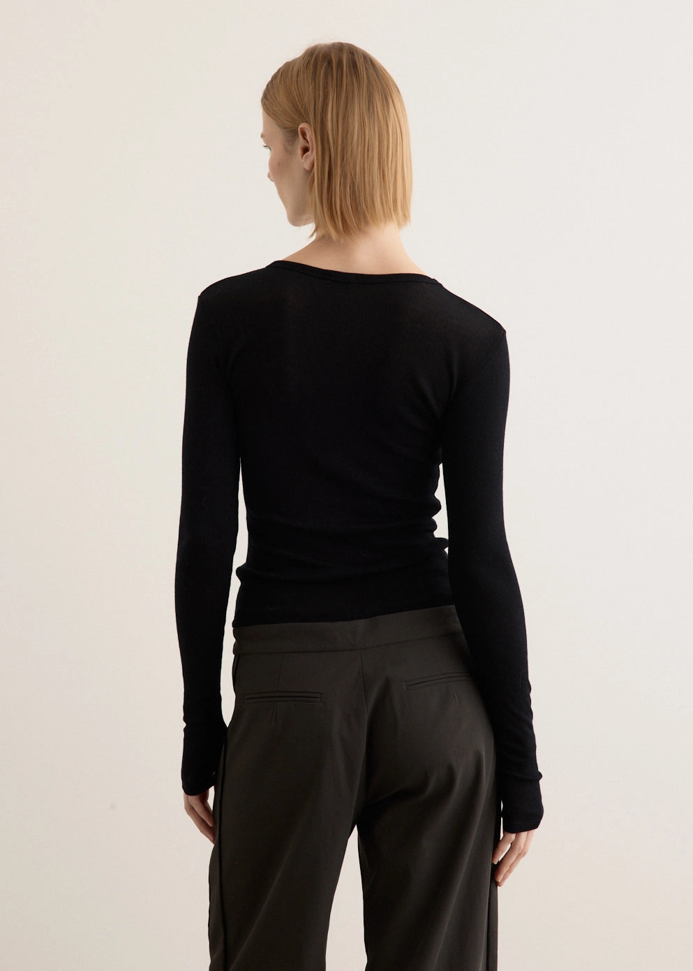 Baby Wool Long Sleeve Top Hand Linked Seams