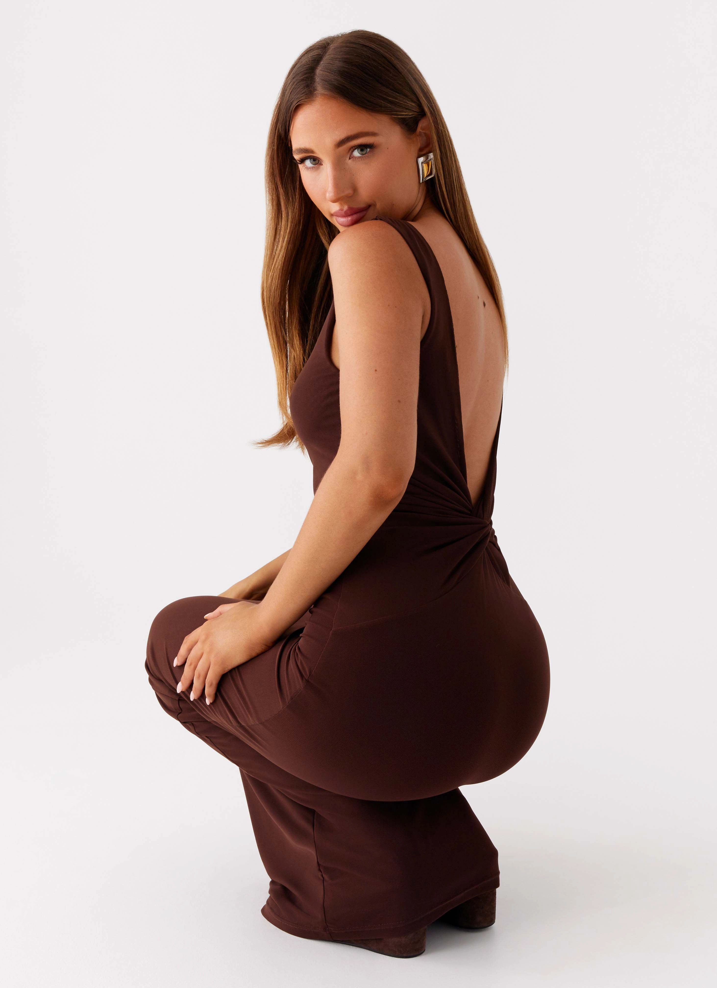 Earthbound Muse Maxi Dress - Chocolate Gentle Fit