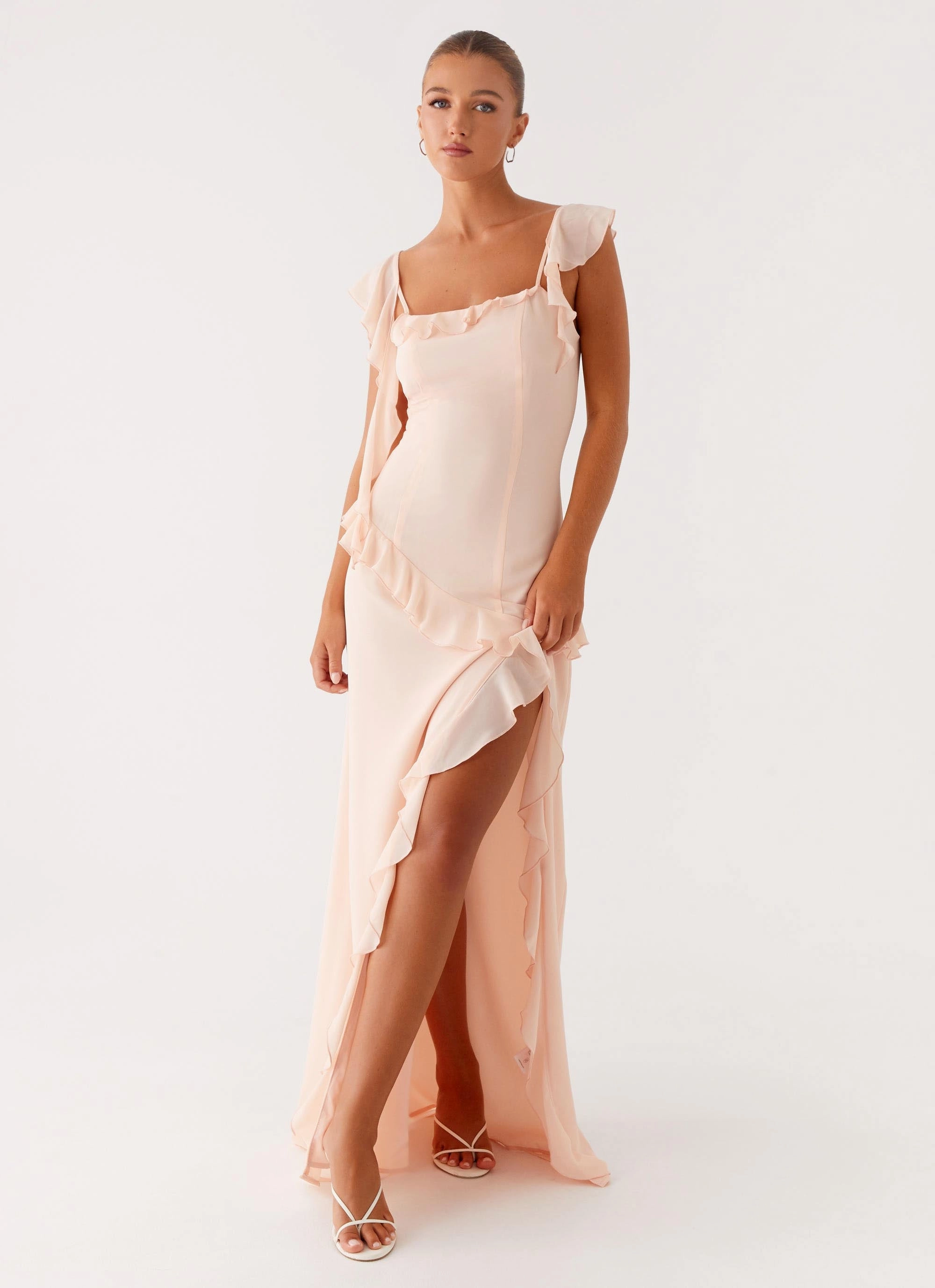 Naya Maxi Dress - Peach Daily Style Polished Appearance