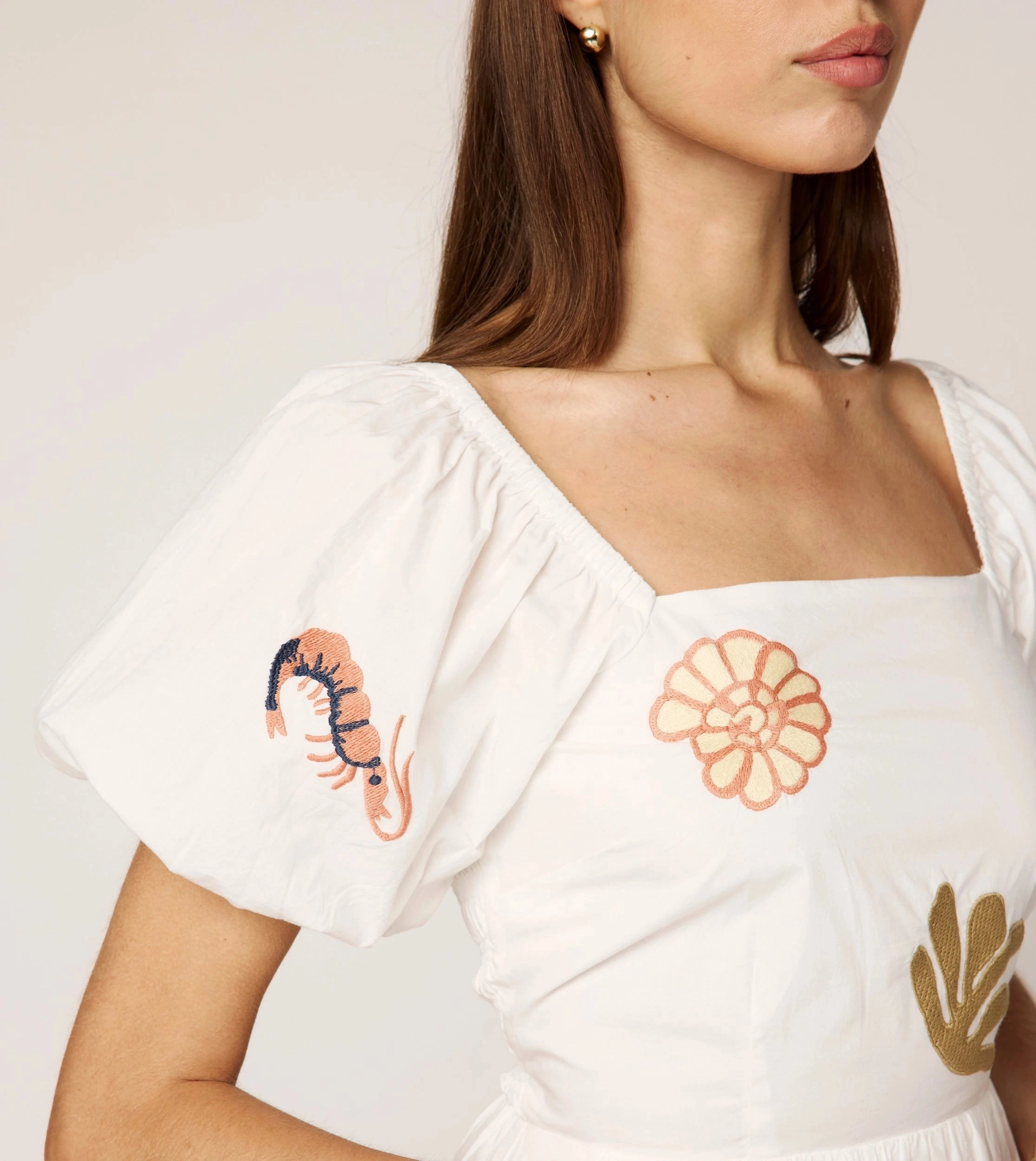 Flora Mini Dress | Ivory Multi WaterRepellentCoating