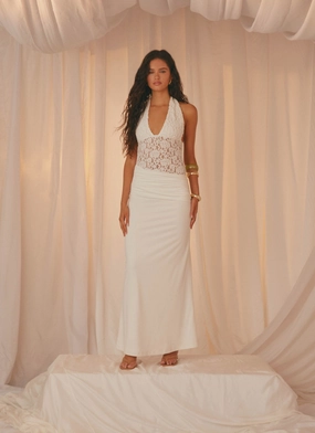 Bright Appeal Miri Halter Maxi Dress - Ivory