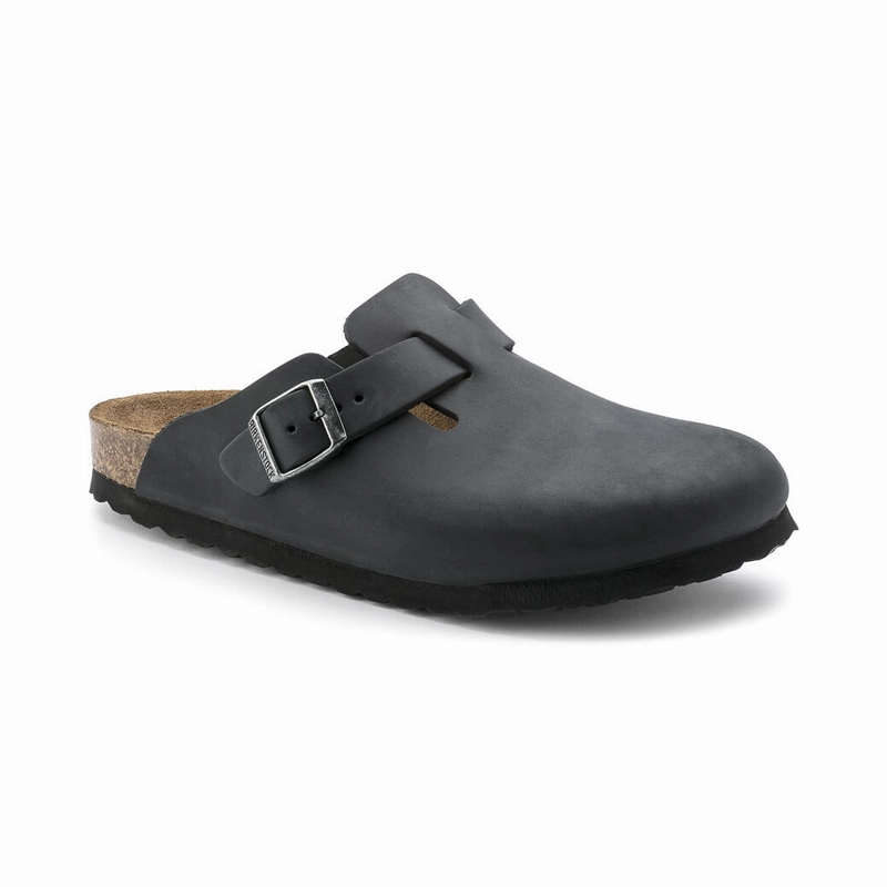 Versatile Comfort Sandals Women's Boston Black Oiled Leather