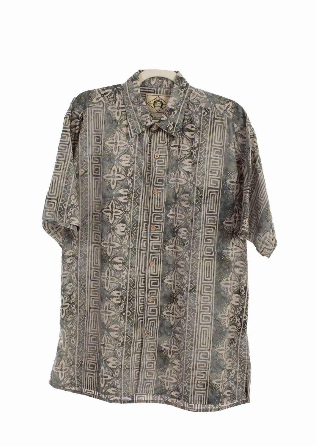 Scully Mens Special Batik Denim 100% Cotton S/S Shirt Ventilated Back