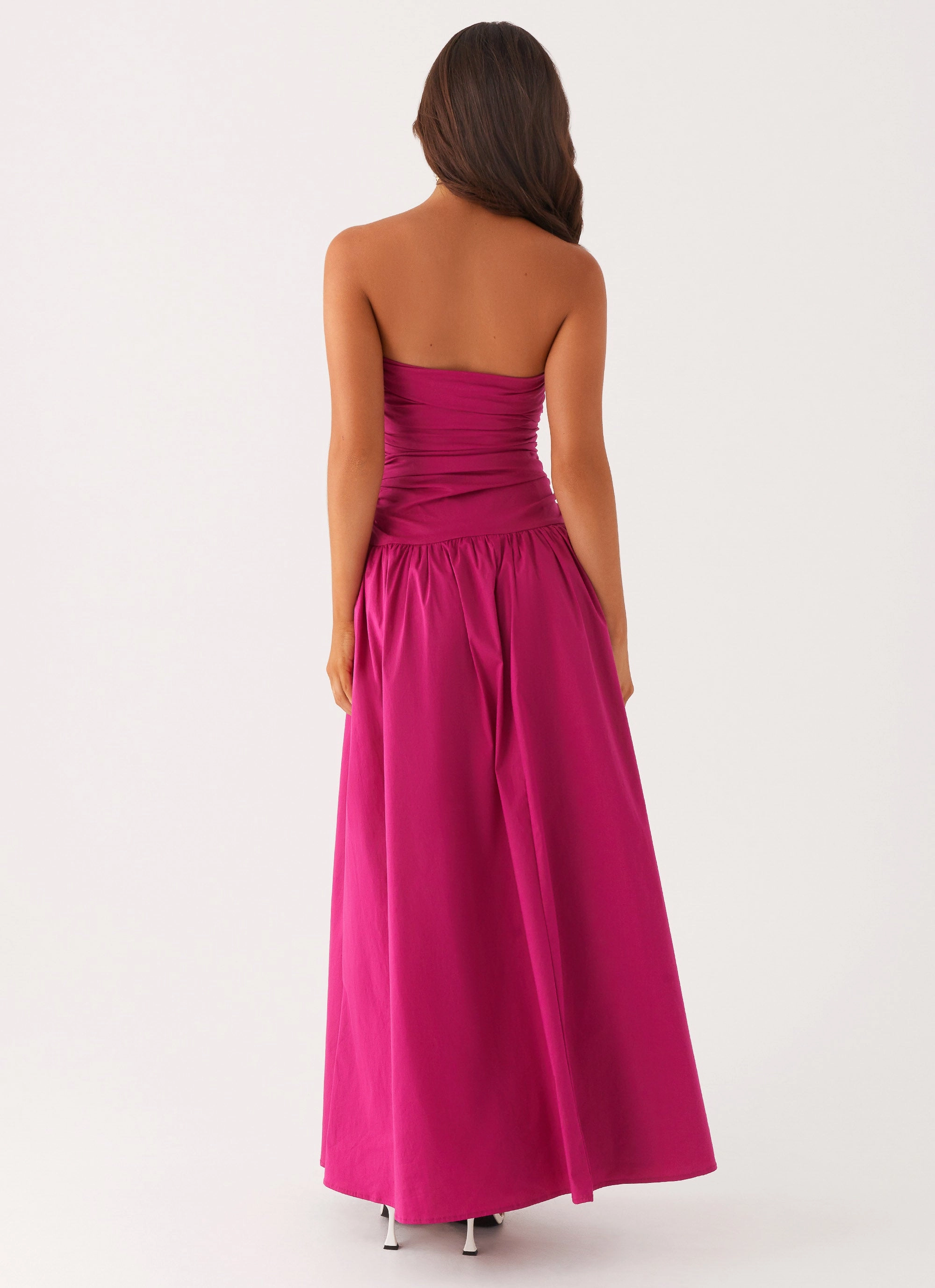 Carmel Maxi Dress - Fuchsia TemperatureRegulatingFabric Tailored Elegance