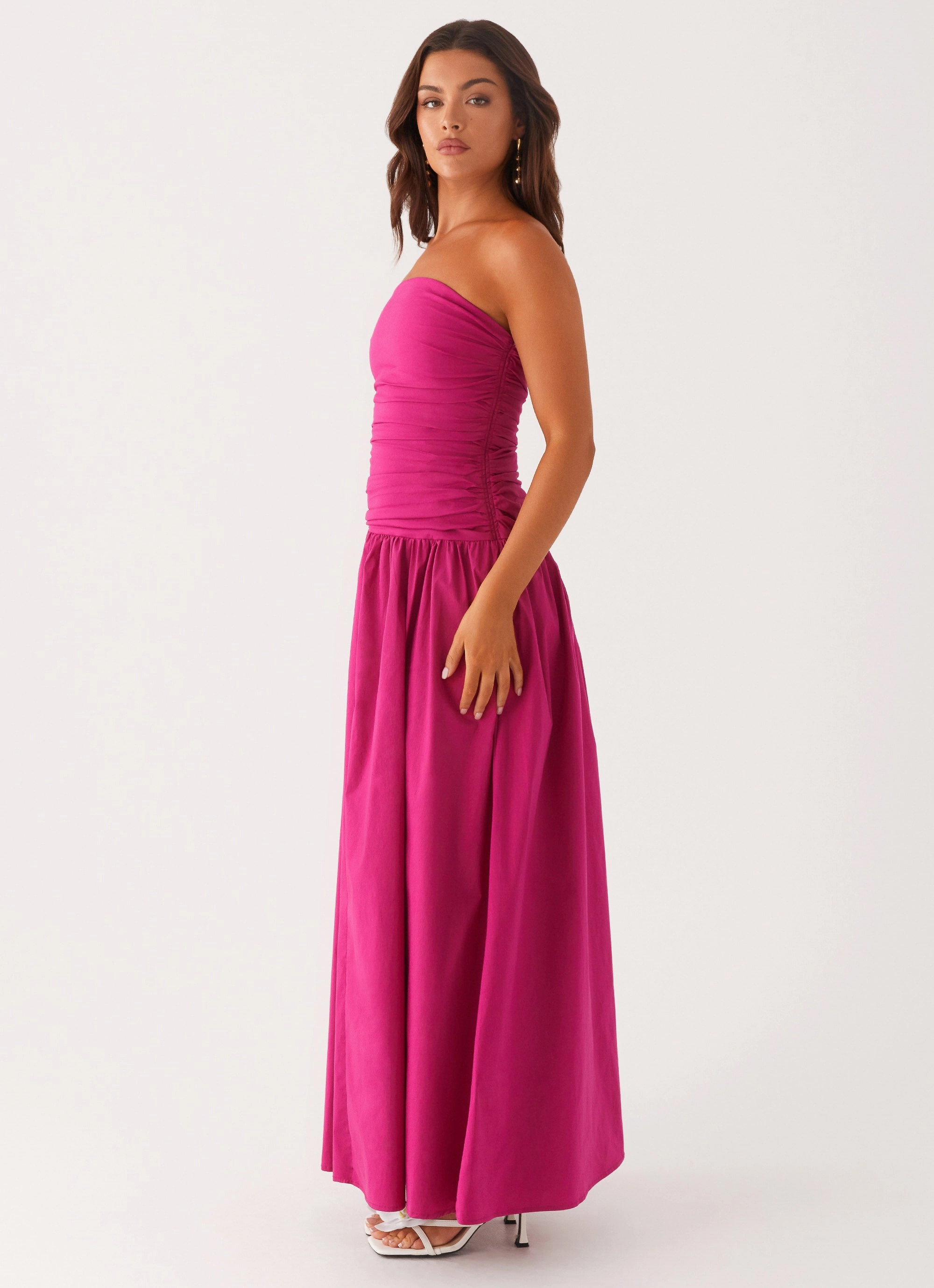 Stylish Wear Carmel Maxi Dress - Fuchsia