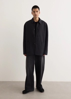 Nopi Linen Wool Jacket Noise Reduced Fabrics AdjustableHem