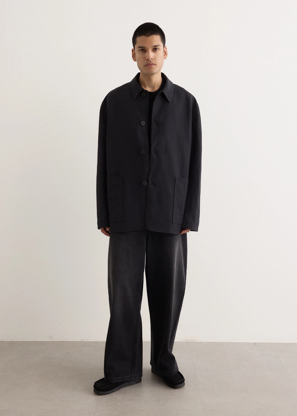 Nopi Linen Wool Jacket Noise Reduced Fabrics AdjustableHem