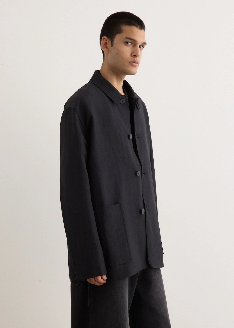 Lightweight Feel ContouredShoulderFit Nopi Linen Wool Jacket
