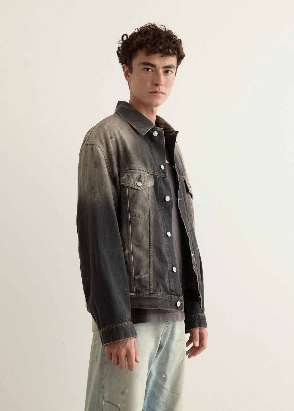 Logo Free Style AntiPillingFinish Obert U Denim Jacket