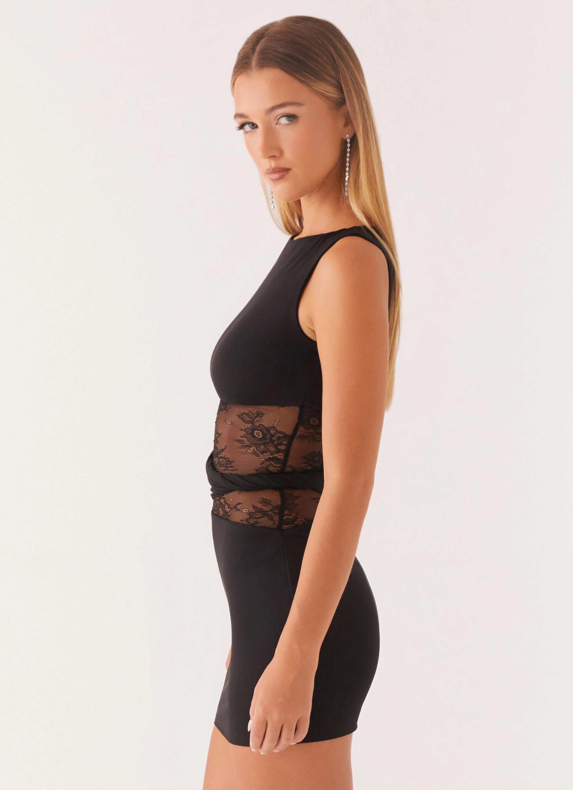 Echo Mini Dress - Black Removable-Straps SmoothEdgeFinish