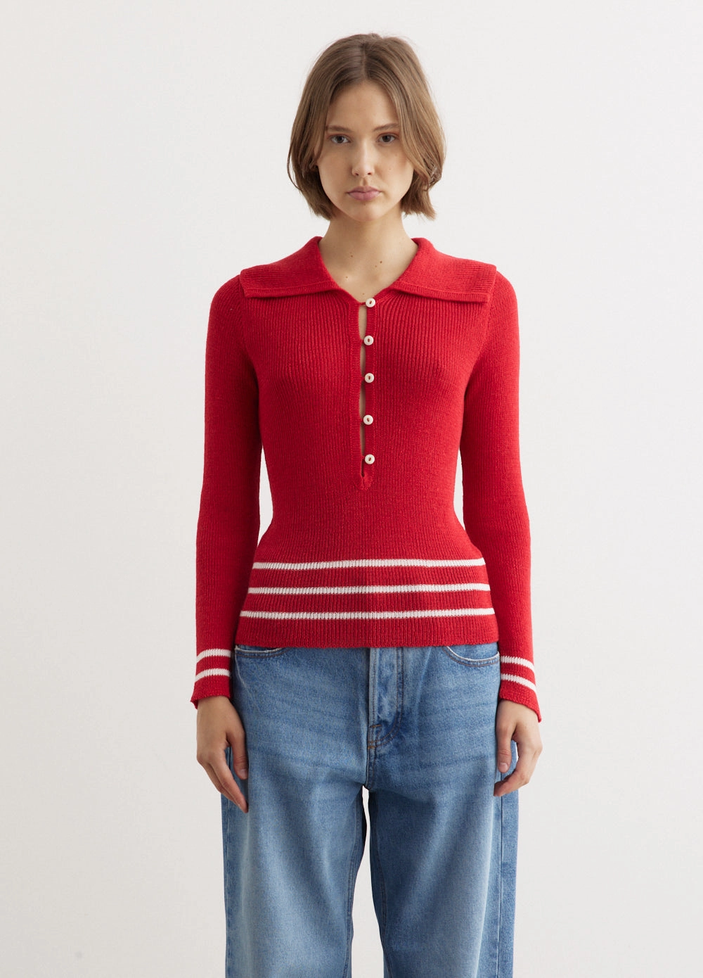 Quincy Stripe Polo Relaxed Warmth