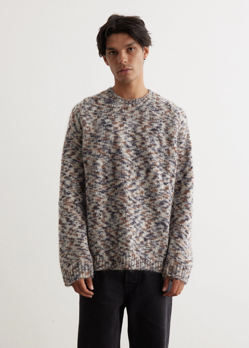 Terry Jumper WaffleKnit Texture Layered Knit