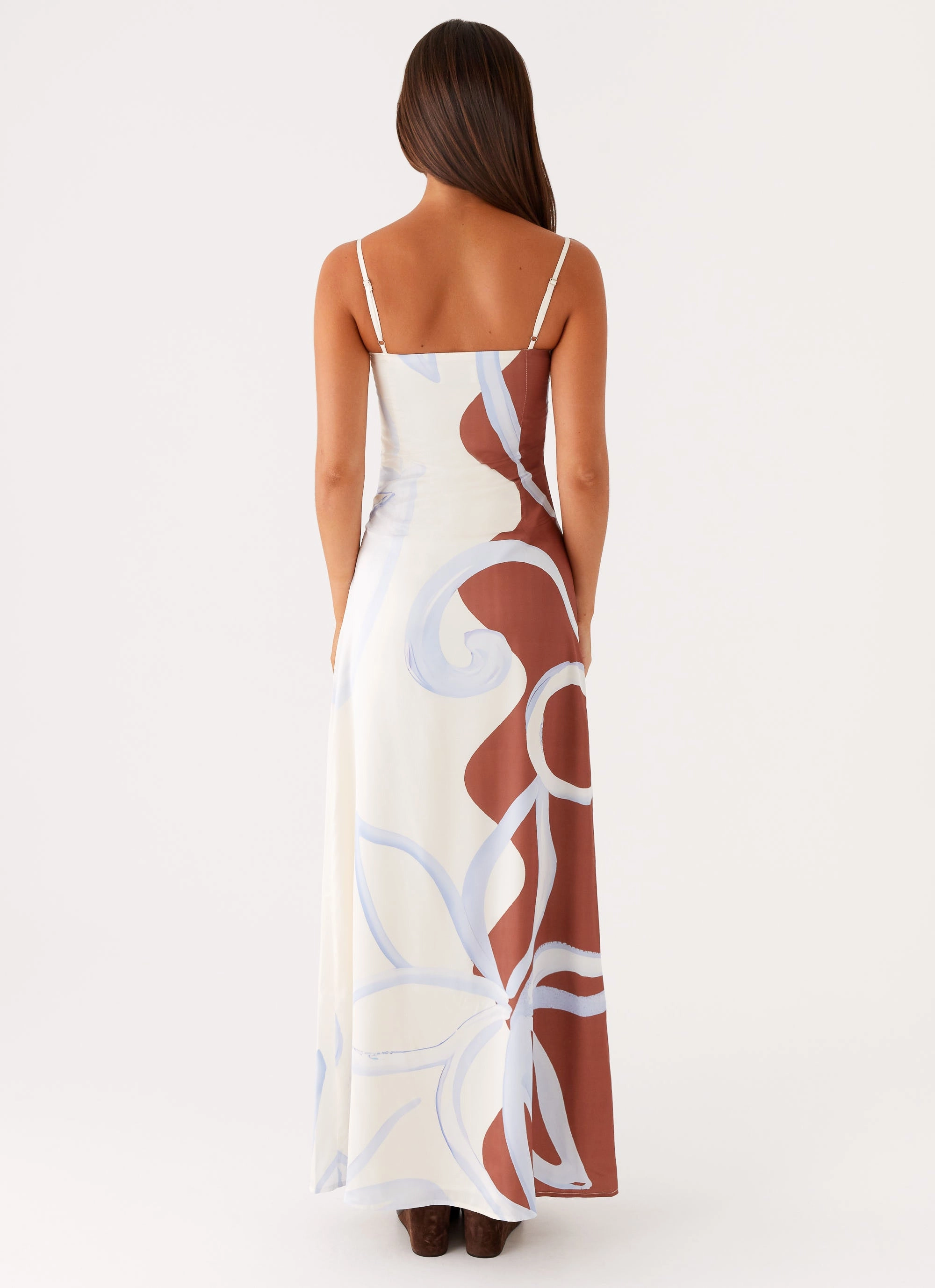 Aster Bloom Maxi Dress - Bloom Wave Print Quick Drying Chic Fit Wear