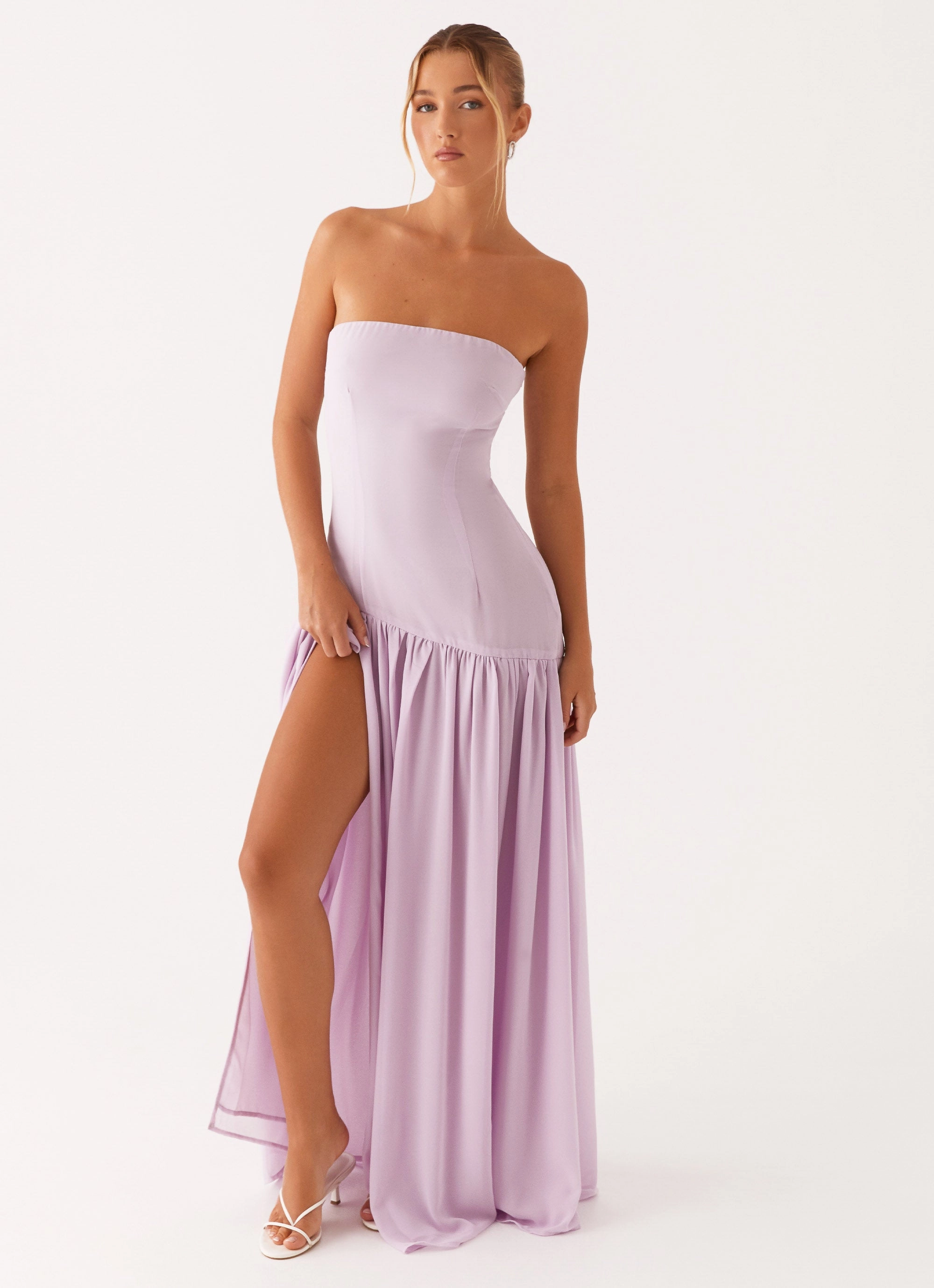 Fashion Fit Eden Strapless Maxi Dress - Lilac