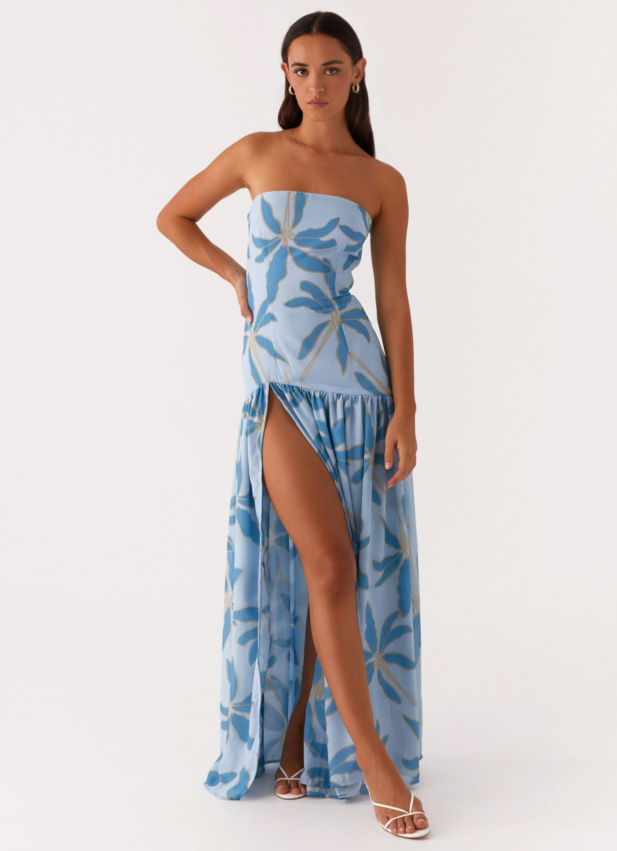Eden Strapless Maxi Dress - Opulent Blue Fresh Mood Cool Touch