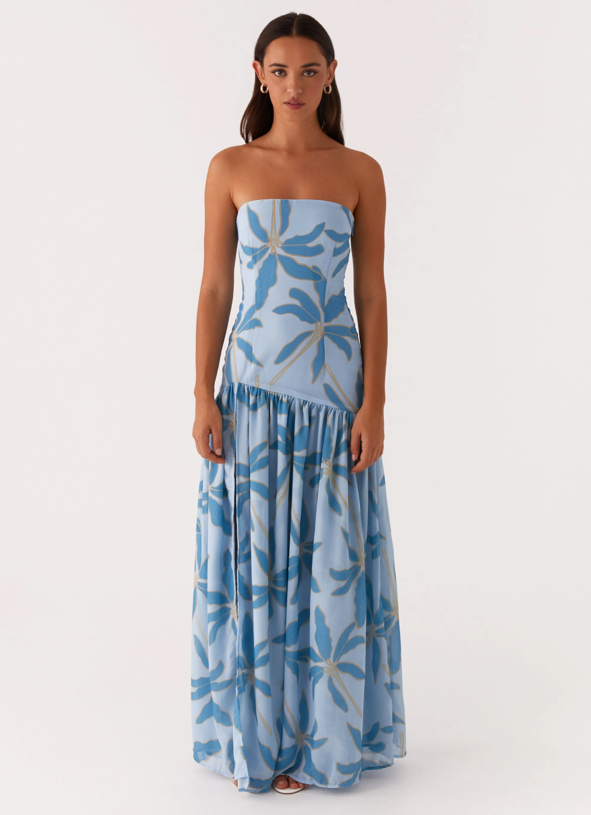 Eden Strapless Maxi Dress - Opulent Blue Fall Piece