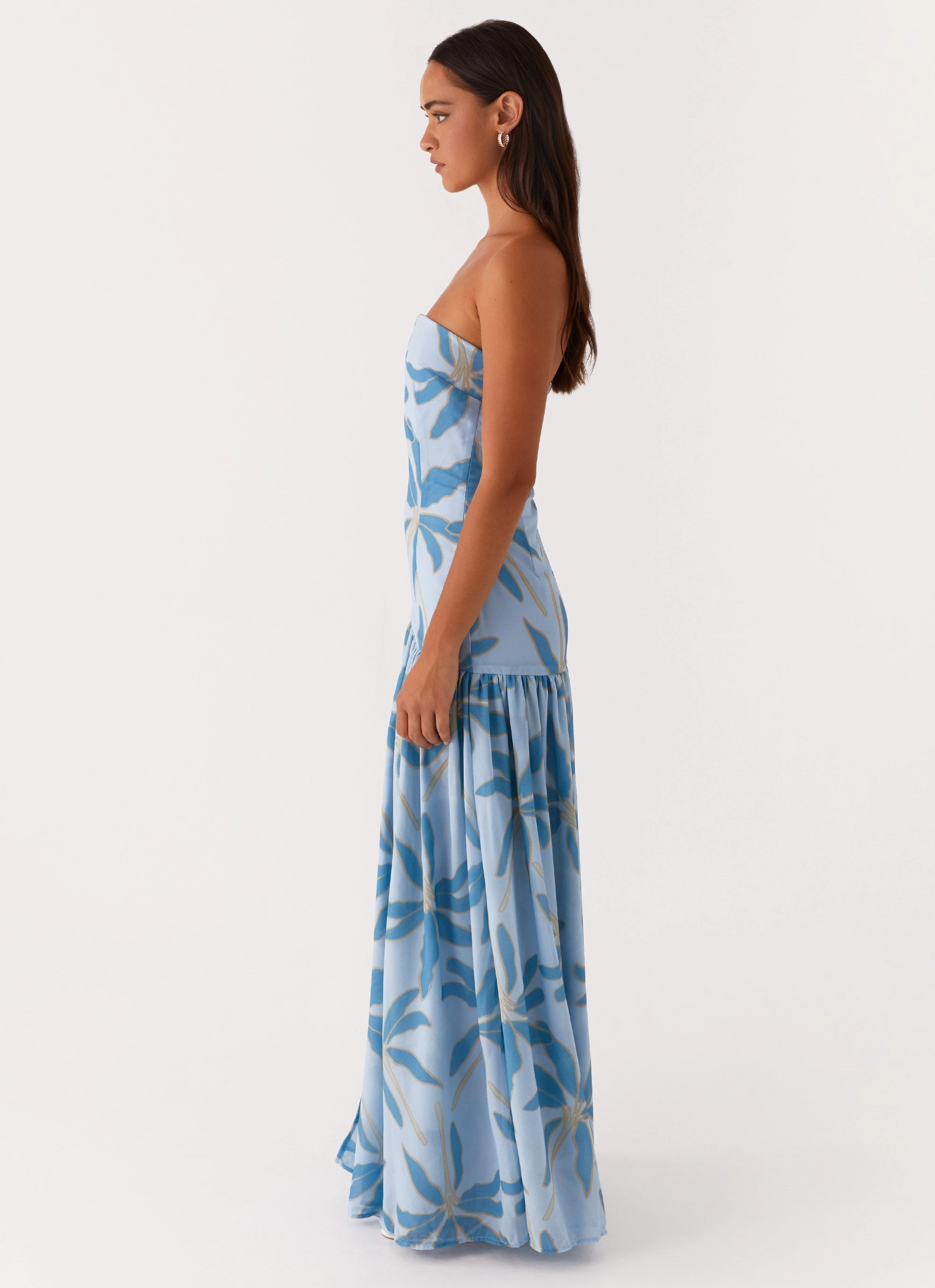 Eden Strapless Maxi Dress - Opulent Blue Sleek And Stylish Tailored Wear