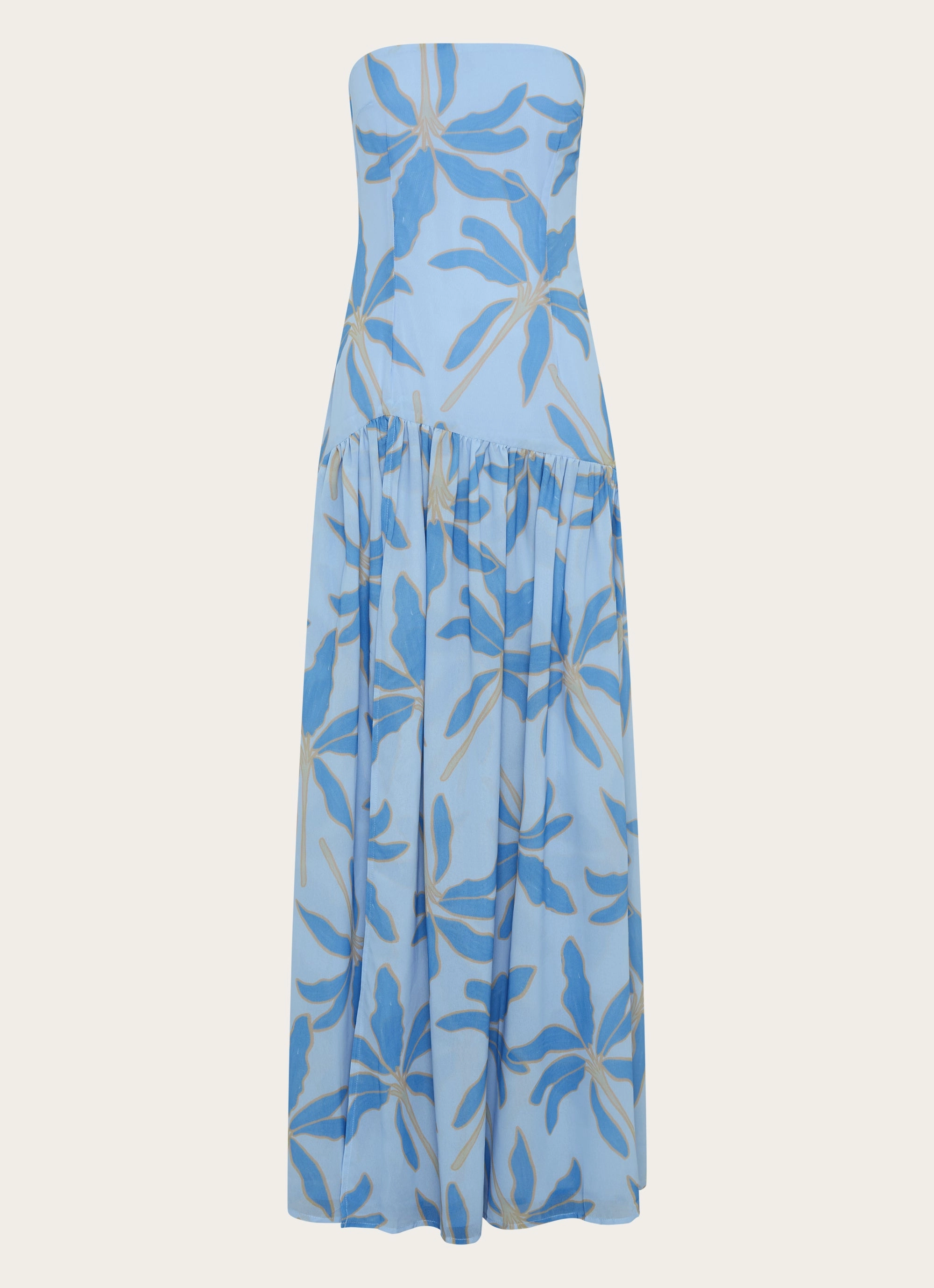 Eden Strapless Maxi Dress - Opulent Blue Pure Comfort effortless grace